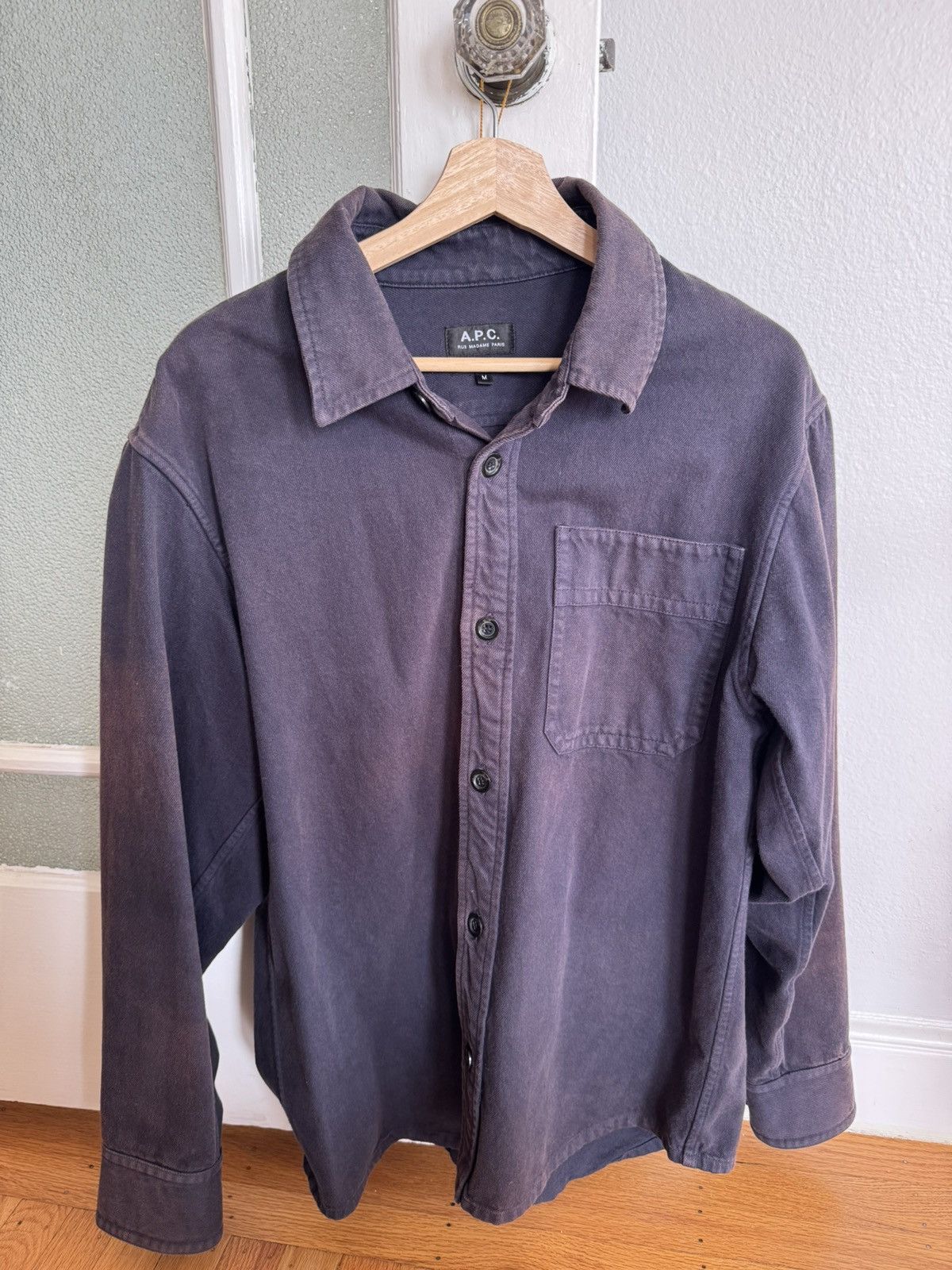 A.P.C. A.P.C. Faded Black Cotton Overshirt — M Size US M / EU 48-50 / 2 - 1 Thumbnail