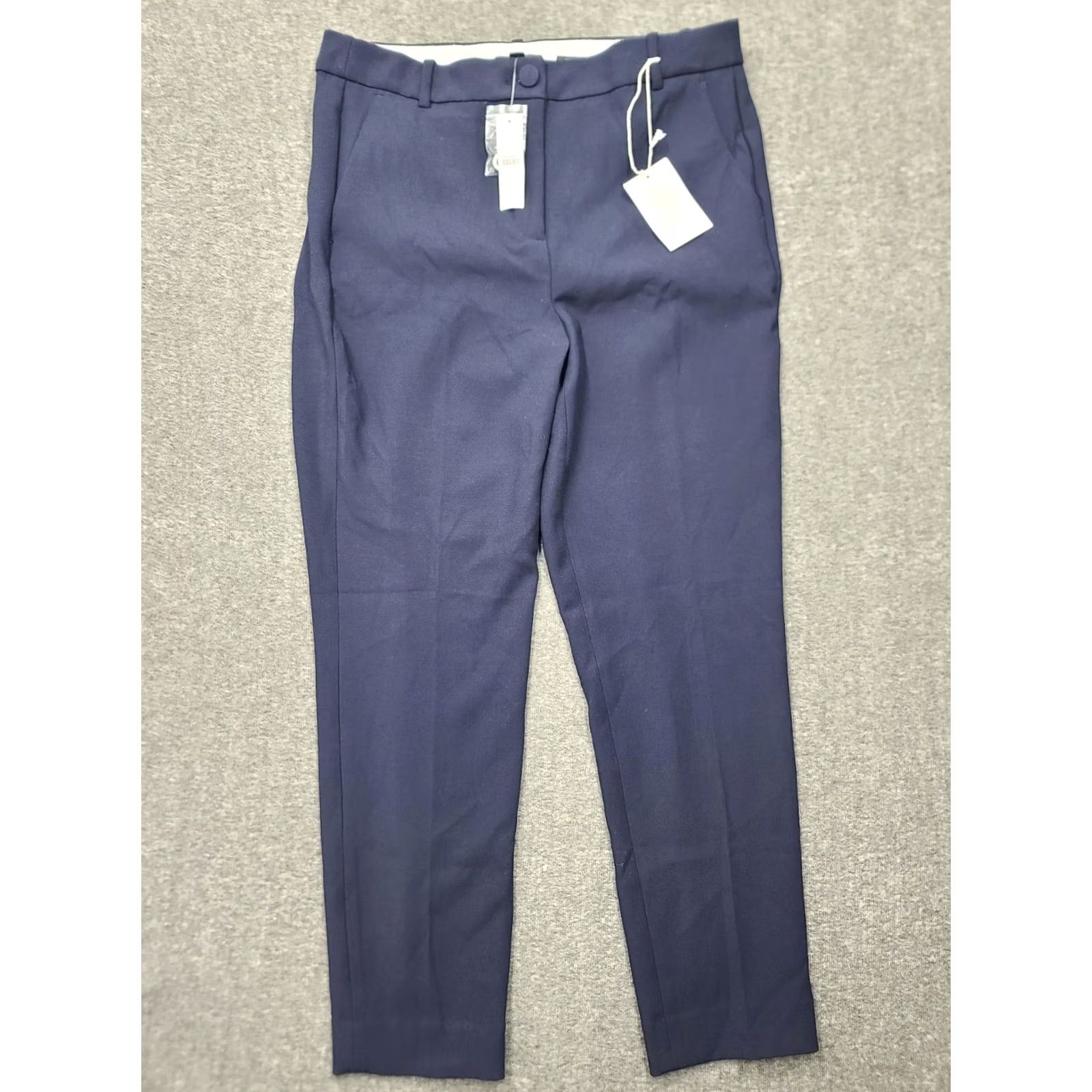 J.Crew VINTAGE J.CREW Cameron Pants High Rise Slim 12T Tall Navy Blue Four-Season Stretch Dress Slacks Woman Pants Size 34" / US 12 / IT 48 - 2 Thumbnail