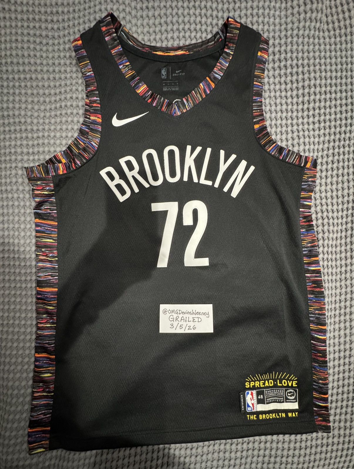 Nike Biggie Smalls Nike Brooklynn Nets NBA Jersey Size US L / EU 52-54 / 3 - 1 Thumbnail