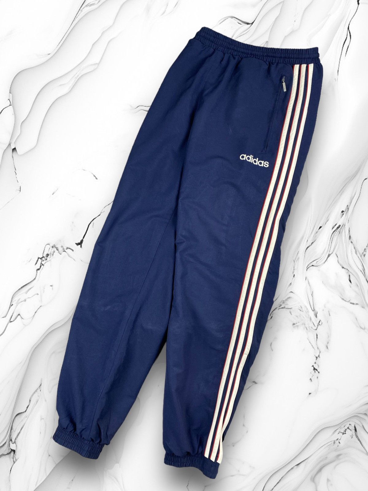 Adidas × Vintage Mens Vintage Adidas Nylon Drill TrackPants Size M Size US 32 / EU 48 - 1 Thumbnail