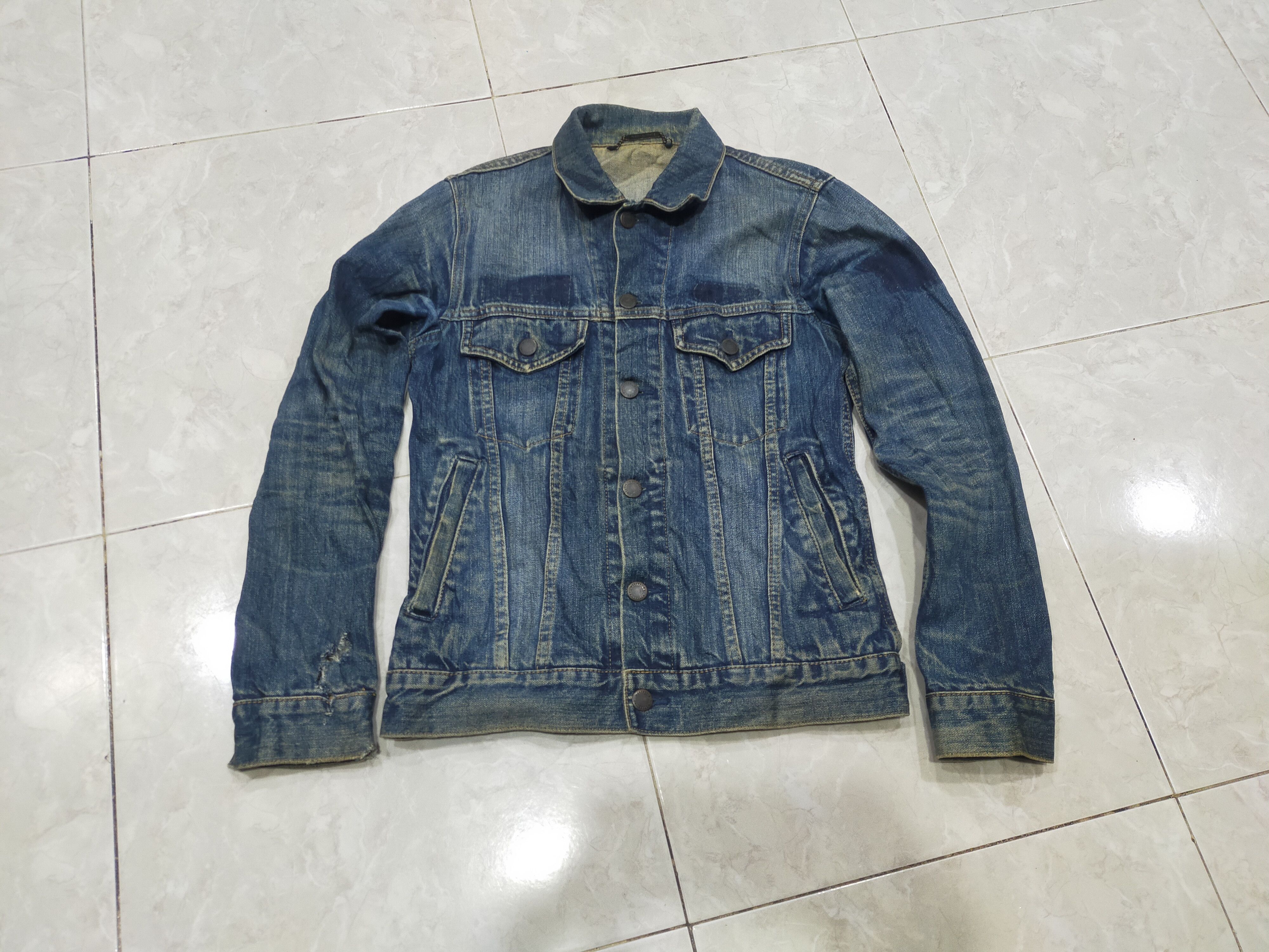 image of Monkey Time x United Arrows Type 3 Trucker Jacket Selvedge, Men's (Size Small)