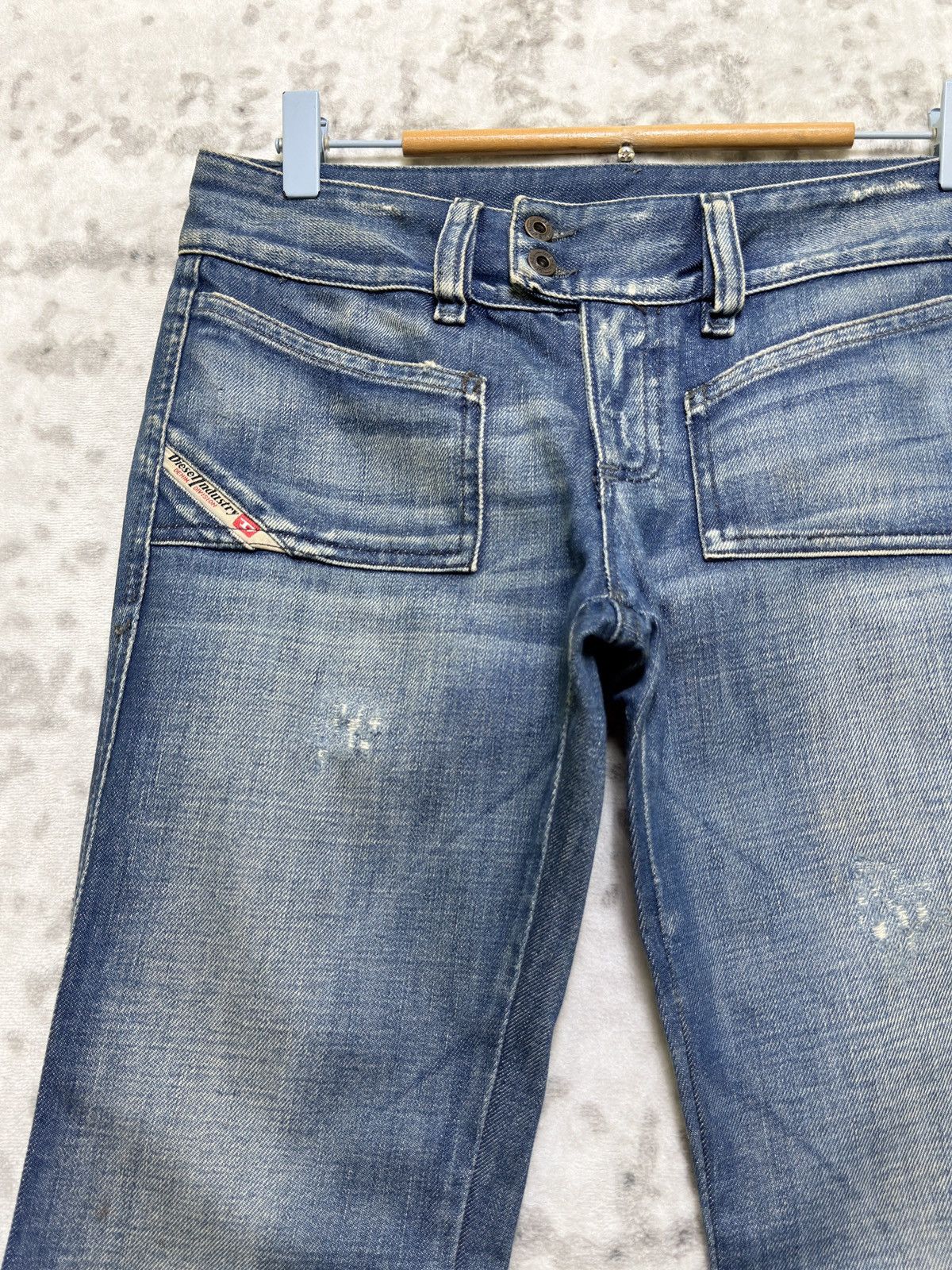 Diesel Diesel Bootcut Y2K Low Rise Distressed Light Wash Denim Size US 28 / EU 44 - 4 Thumbnail