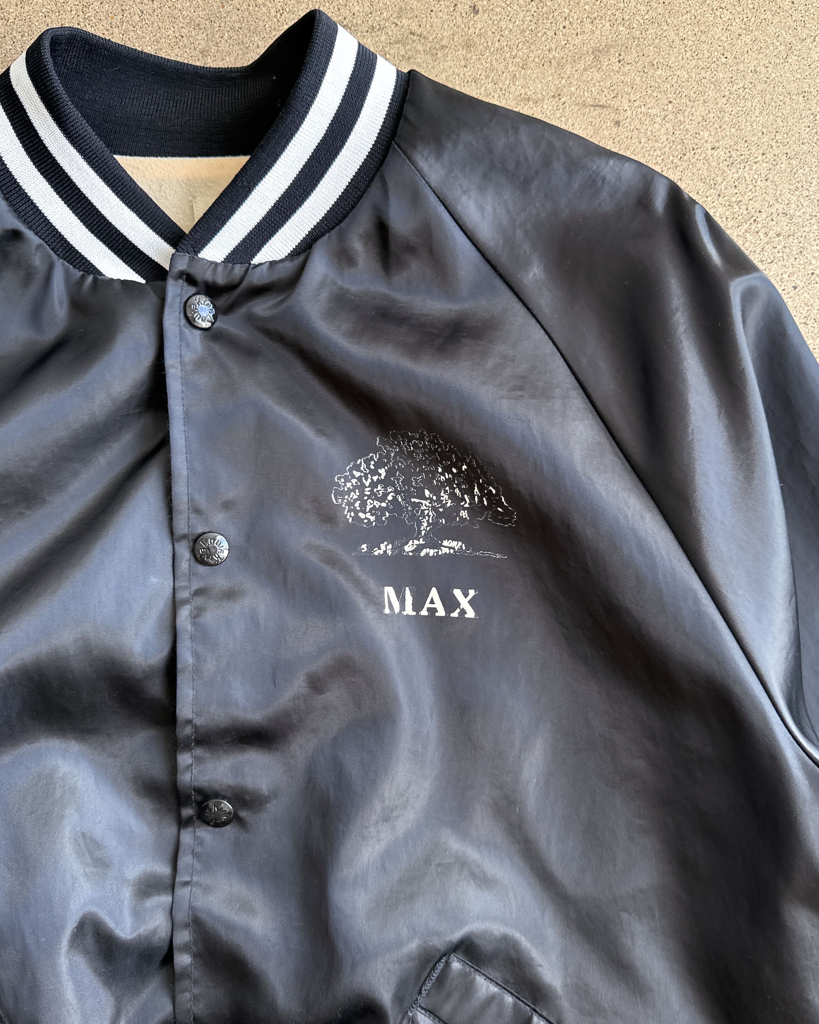 Vintage Vintage 1970s King Louie Black Satin Bomber Jacket Men's L Size US L / EU 52-54 / 3 - 4 Thumbnail