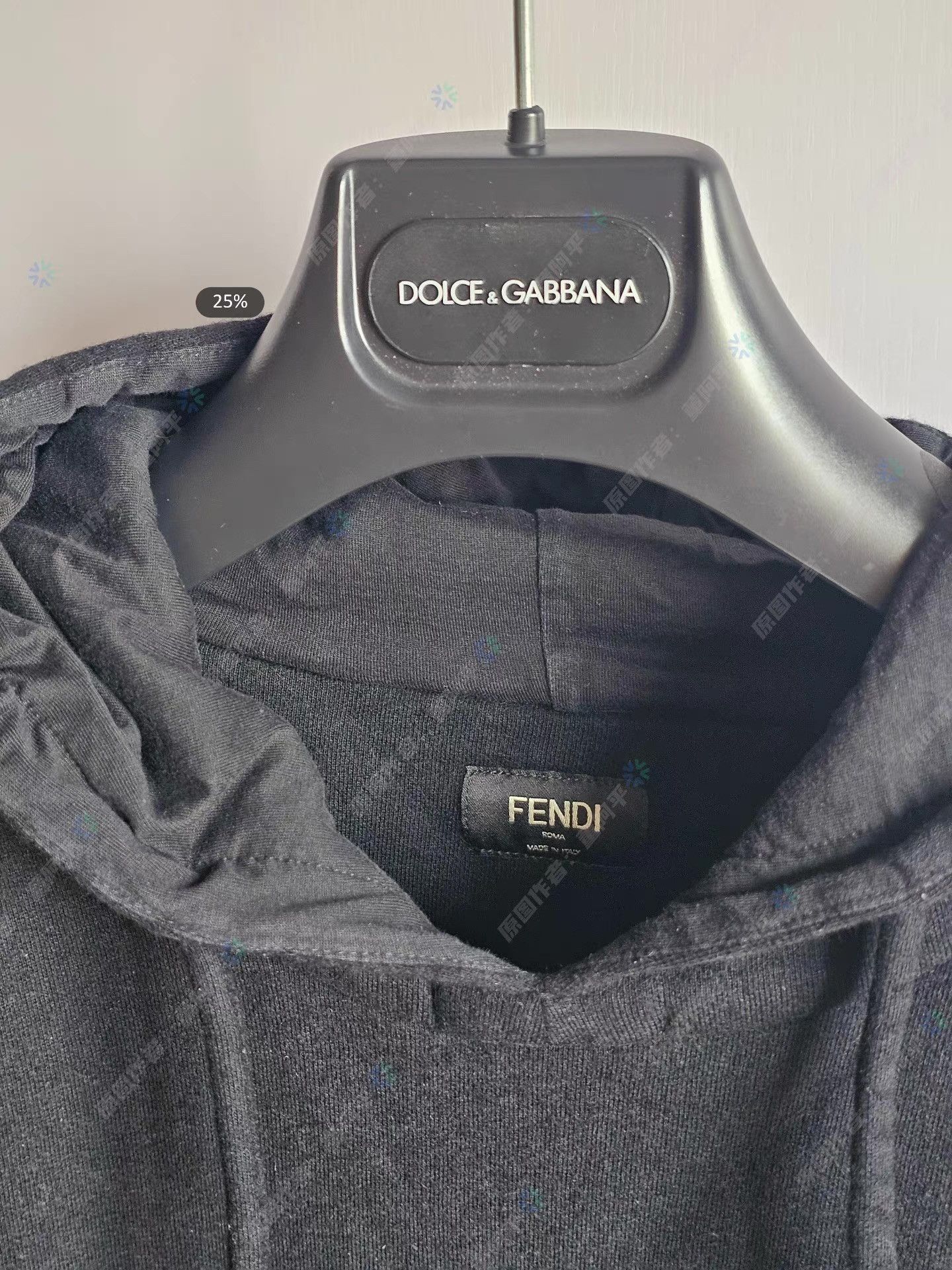 Fendi Black Hoodie with Side Stripe Design Size US M / EU 48-50 / 2 - 1 Thumbnail