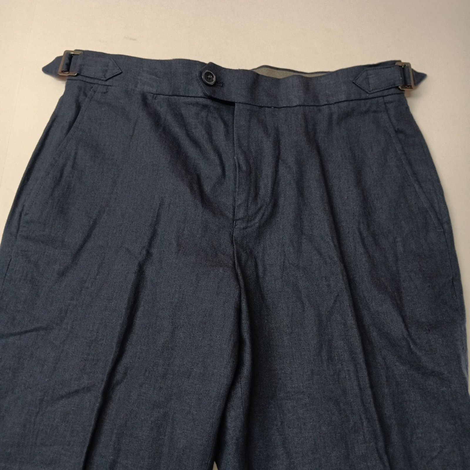 Stafford Stafford Classic Fit Blue Linen Dress Pants Men's Size 32x30 Size US 32 / EU 48 - 4 Thumbnail