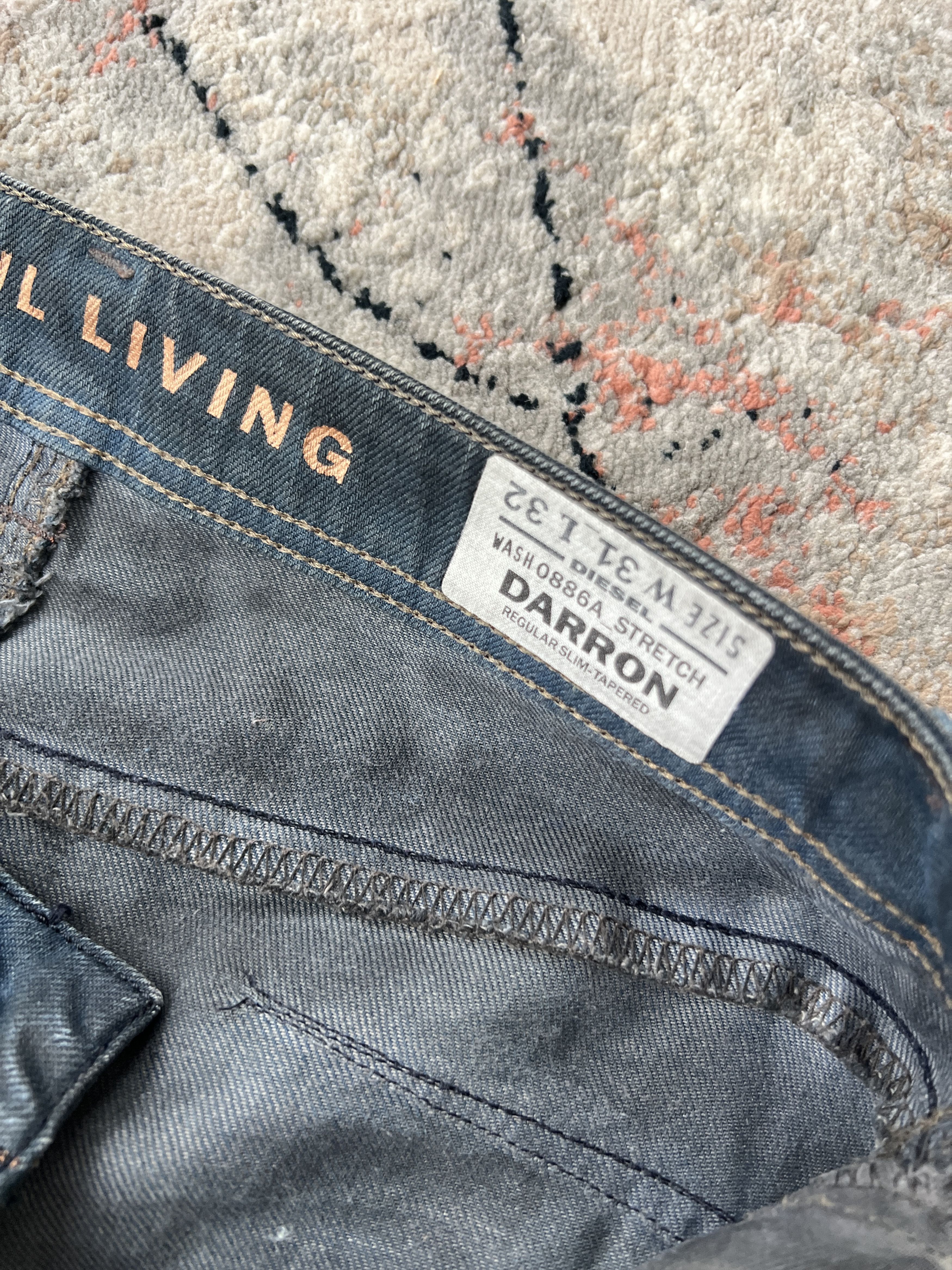 Diesel Diesel Darron Slim-Tapped Denim Pants Size US 31 - 8 Thumbnail