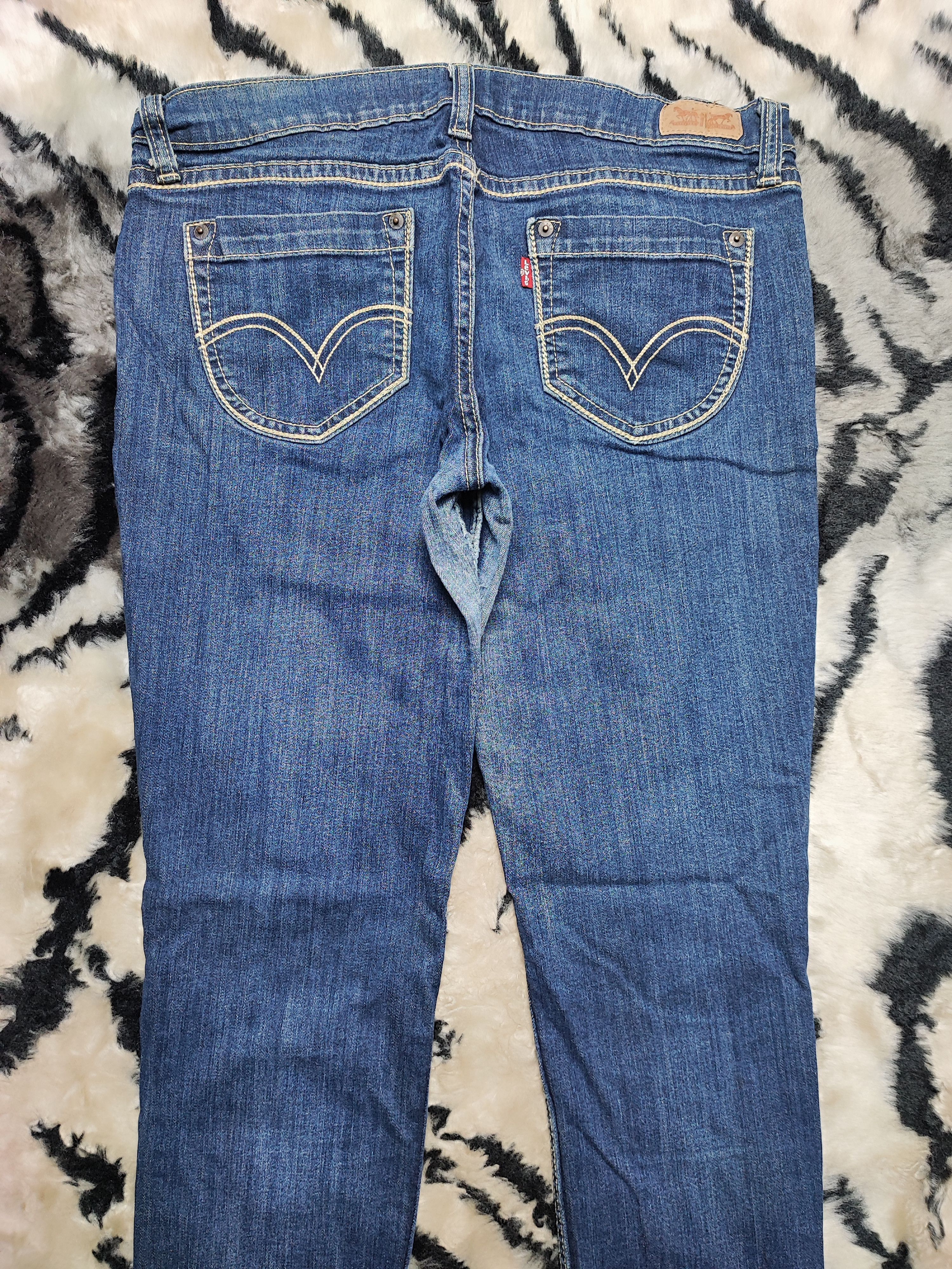 Levi's Vintage Y2K Levis 524 Too Superlow Rise Flared Denim Jeans Size 33" - 7 Thumbnail