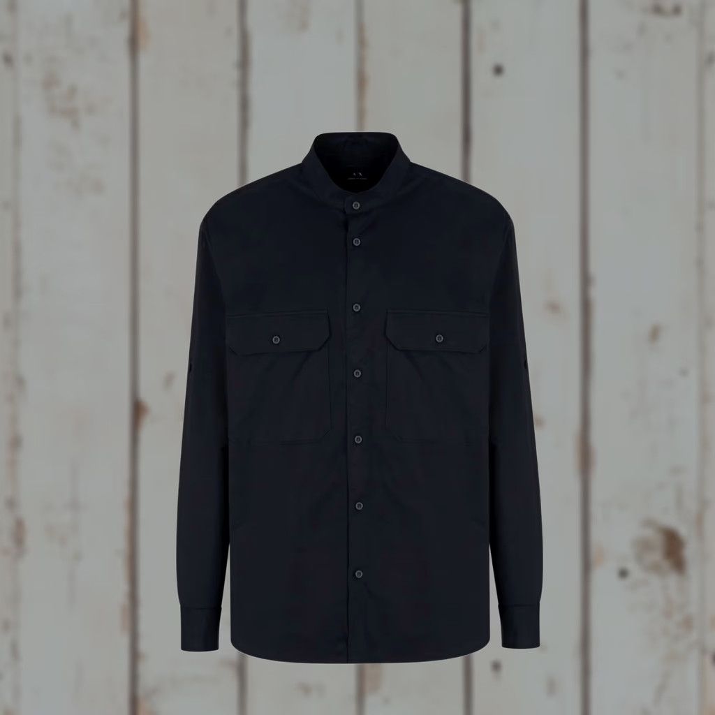 Armani Exchange Armani Exchange Shirt XL Blue Linen Classic Y2K Vintage Casual Mens 90s Style Button-Up Long Sleeve Size US XL / EU 56 / 4 - 1 Thumbnail