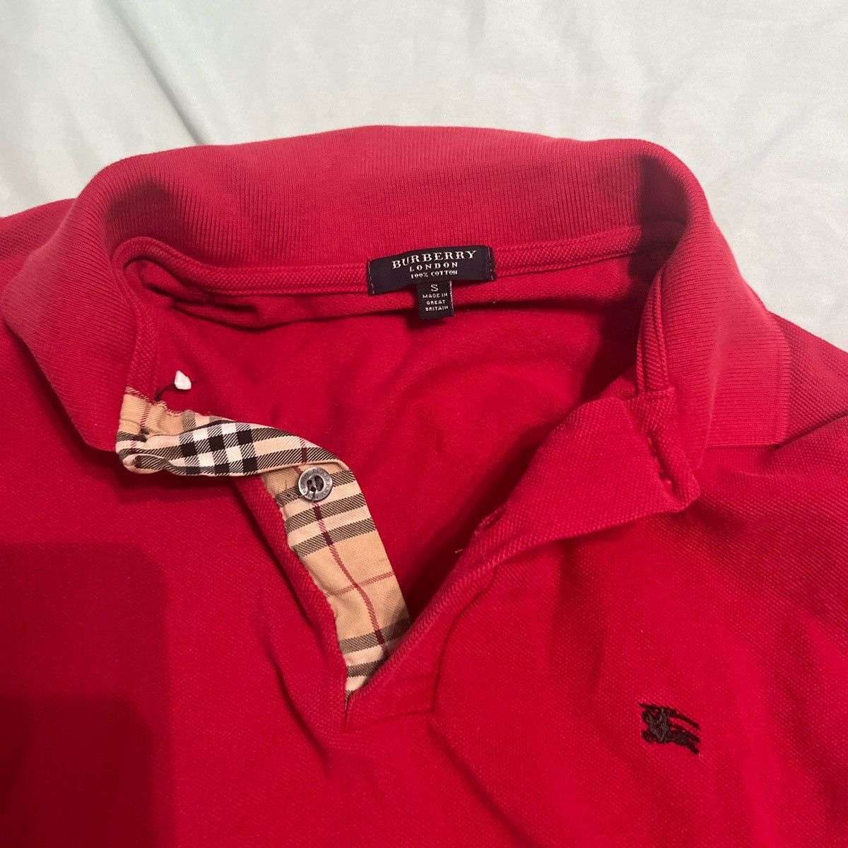 Burberry Red Burberry London polo shirt Size US S / EU 44-46 / 1 - 7 Thumbnail