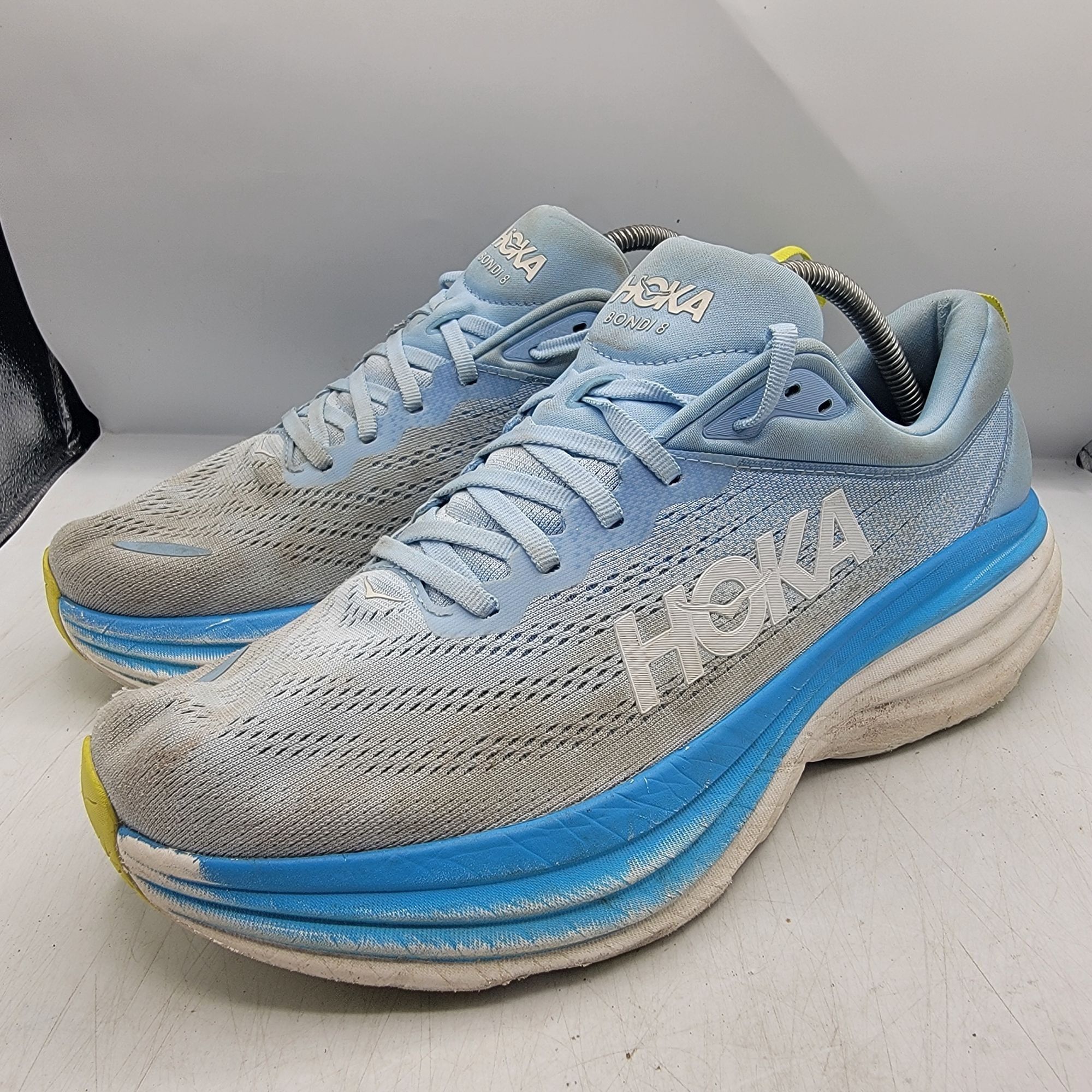 Hoka Hoka One One Bondi 8 Mens 10.5 D Shoes Blue Running Gym Walk Size US 10.5 / EU 43-44 - 4 Thumbnail