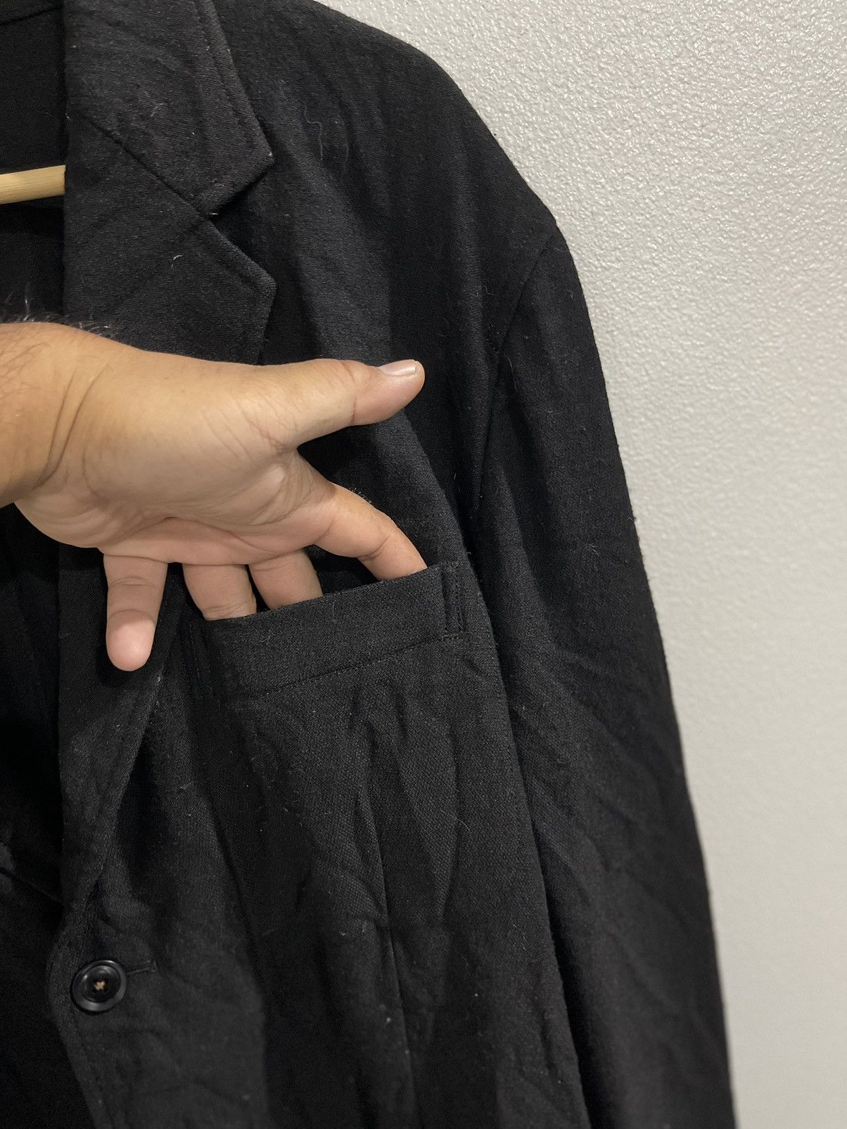 Yohji Yamamoto Vintage Yohji Yamamoto Pour Homme Wool Jacket Size US L / EU 52-54 / 3 - 9 Thumbnail