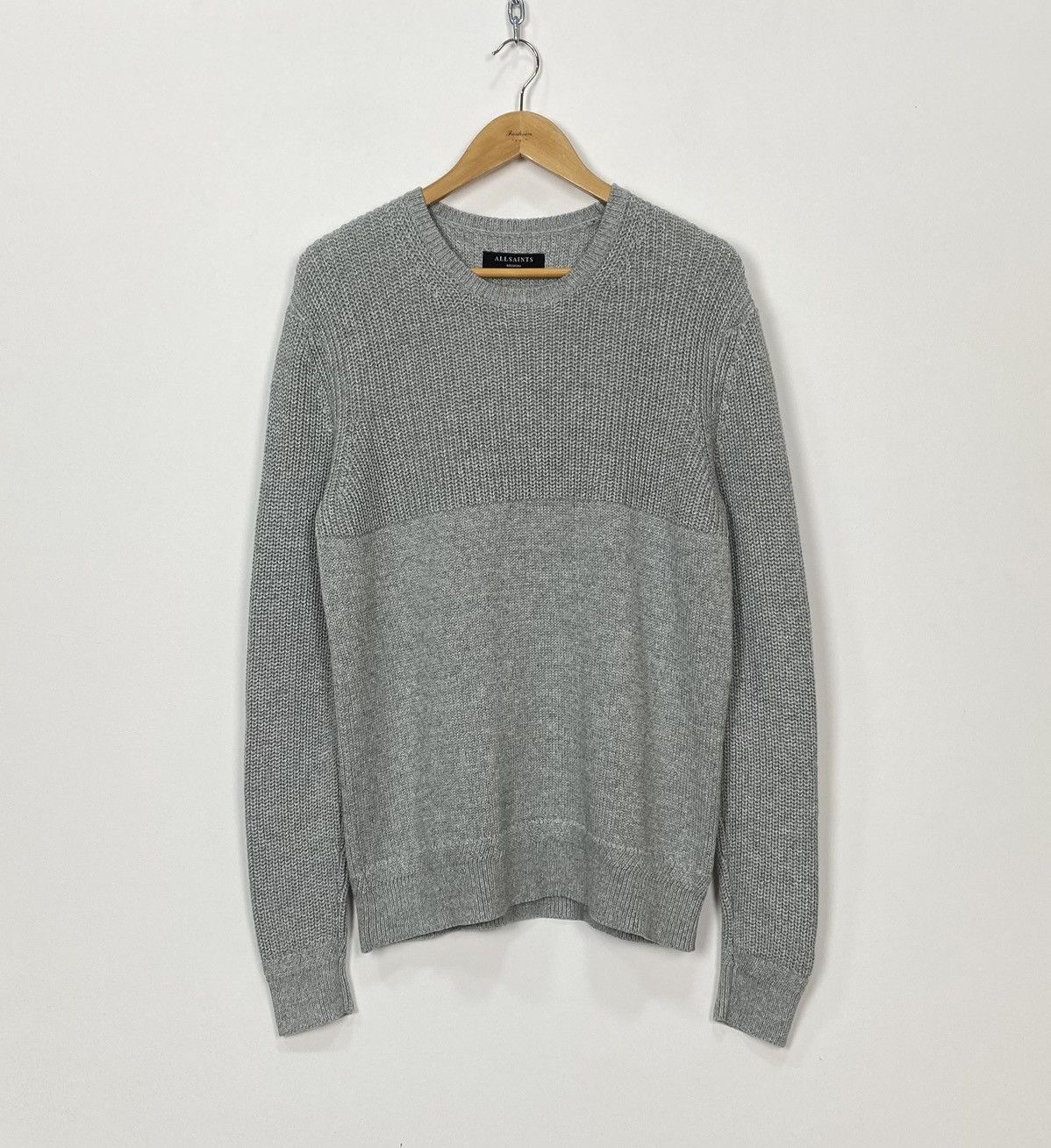 Allsaints Allsaints Grey Cotton Garr Crew Jumper Sweater Men’s Size M Size US M / EU 48-50 / 2 - 1 Thumbnail