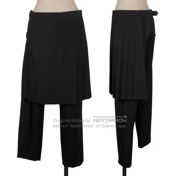 Comme des Garcons Comme Des Garcons size M Black retro pleated skirt pants Size 23" - 1 Thumbnail