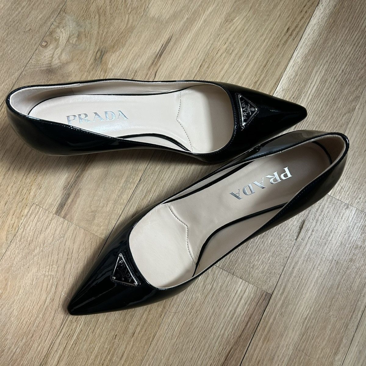 Prada Prada Patent Leather Kitten Heels Size US 6 / IT 36 - 2 Thumbnail