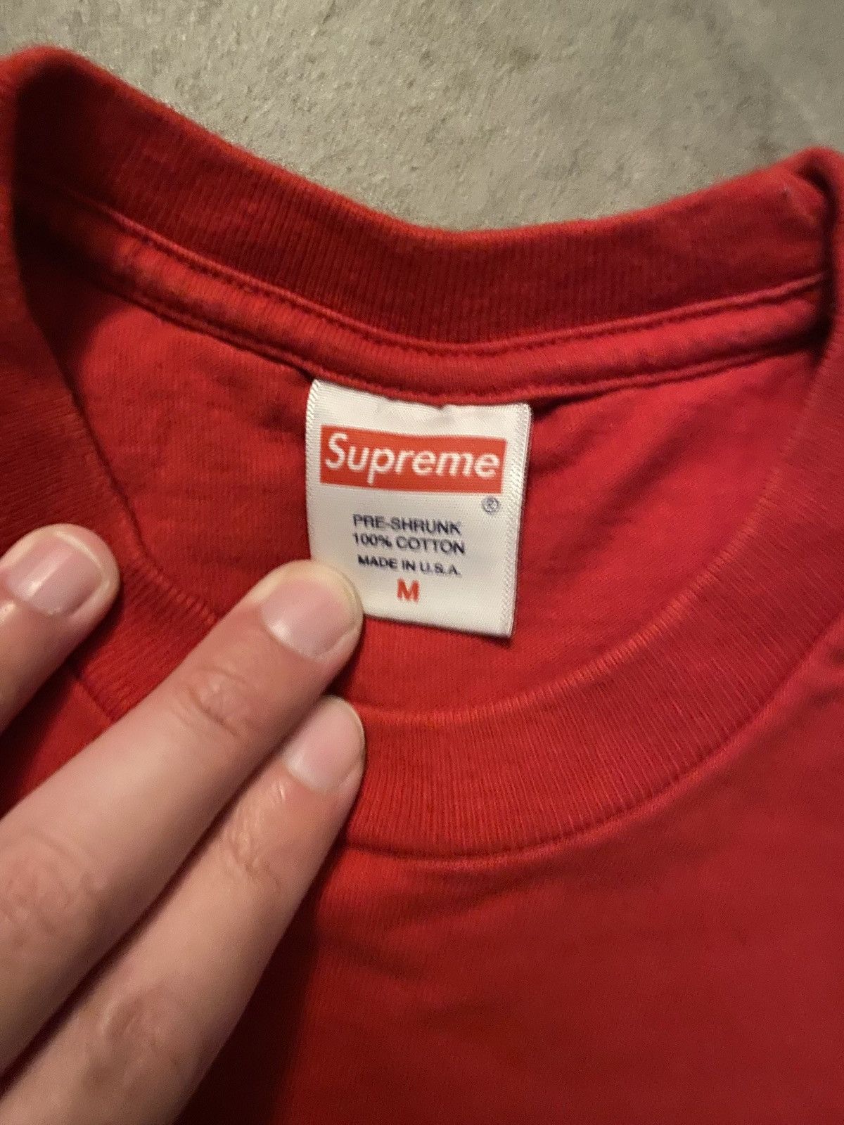 Supreme Supreme Marble Tee Red Size US M / EU 48-50 / 2 - 2 Thumbnail