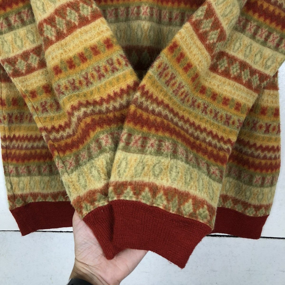 Japanese Brand × Vintage 🔥VINTAGE KNIT SWEATSHIRT NAVAJO NATIVE DESIGN GOOSE & GANDER Size US M / EU 48-50 / 2 - 11 Thumbnail