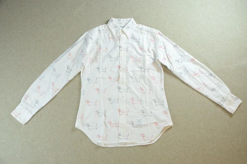 Thom Browne Thom Browne Sausage dog embroidered white shirt Size US M / EU 48-50 / 2 - 1 Thumbnail