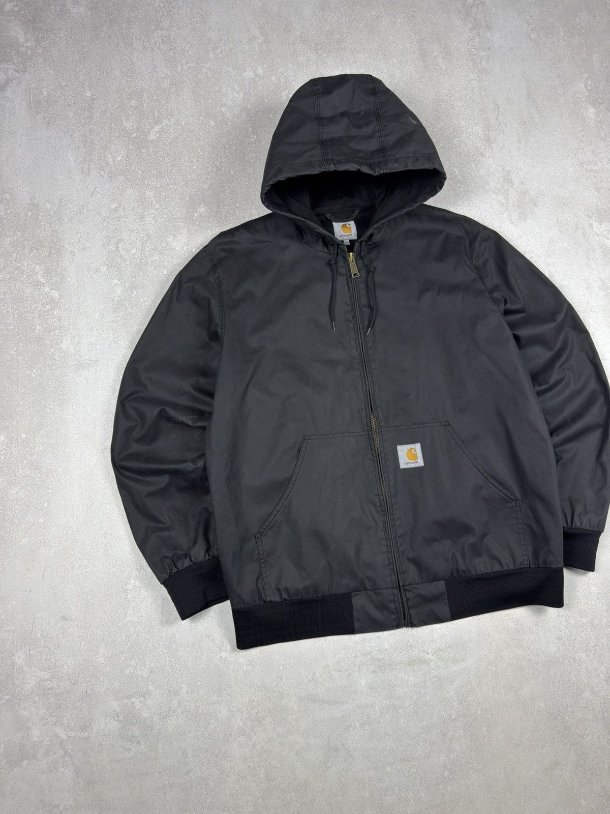 Carhartt Vintage Carhartt WIP Waxed Active Black Bomber Jacket Size US XL / EU 56 / 4 - 3 Thumbnail