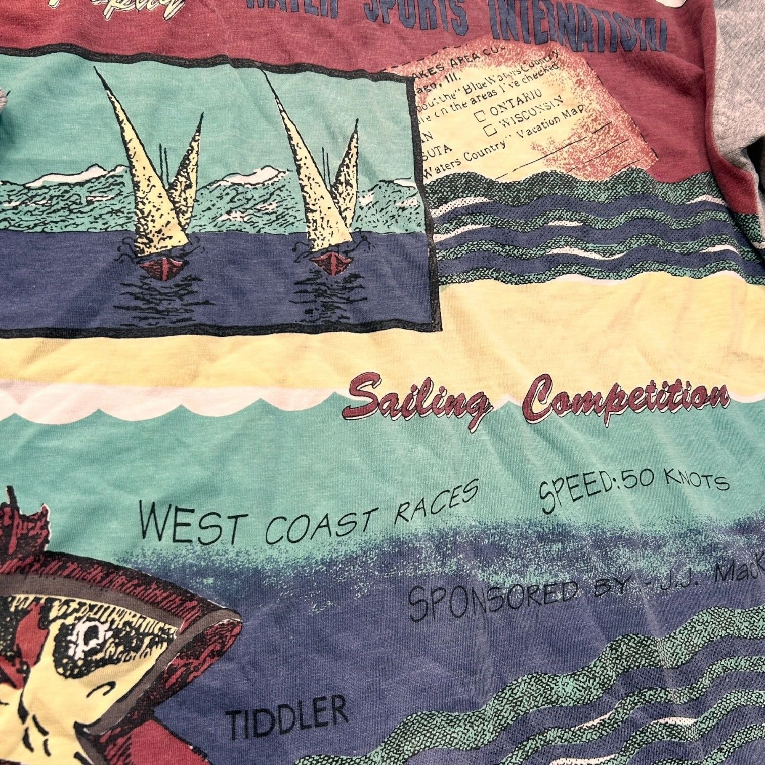 Nautica Vintage 80s Nautical Sailor T Shirt Size US M / EU 48-50 / 2 - 4 Thumbnail