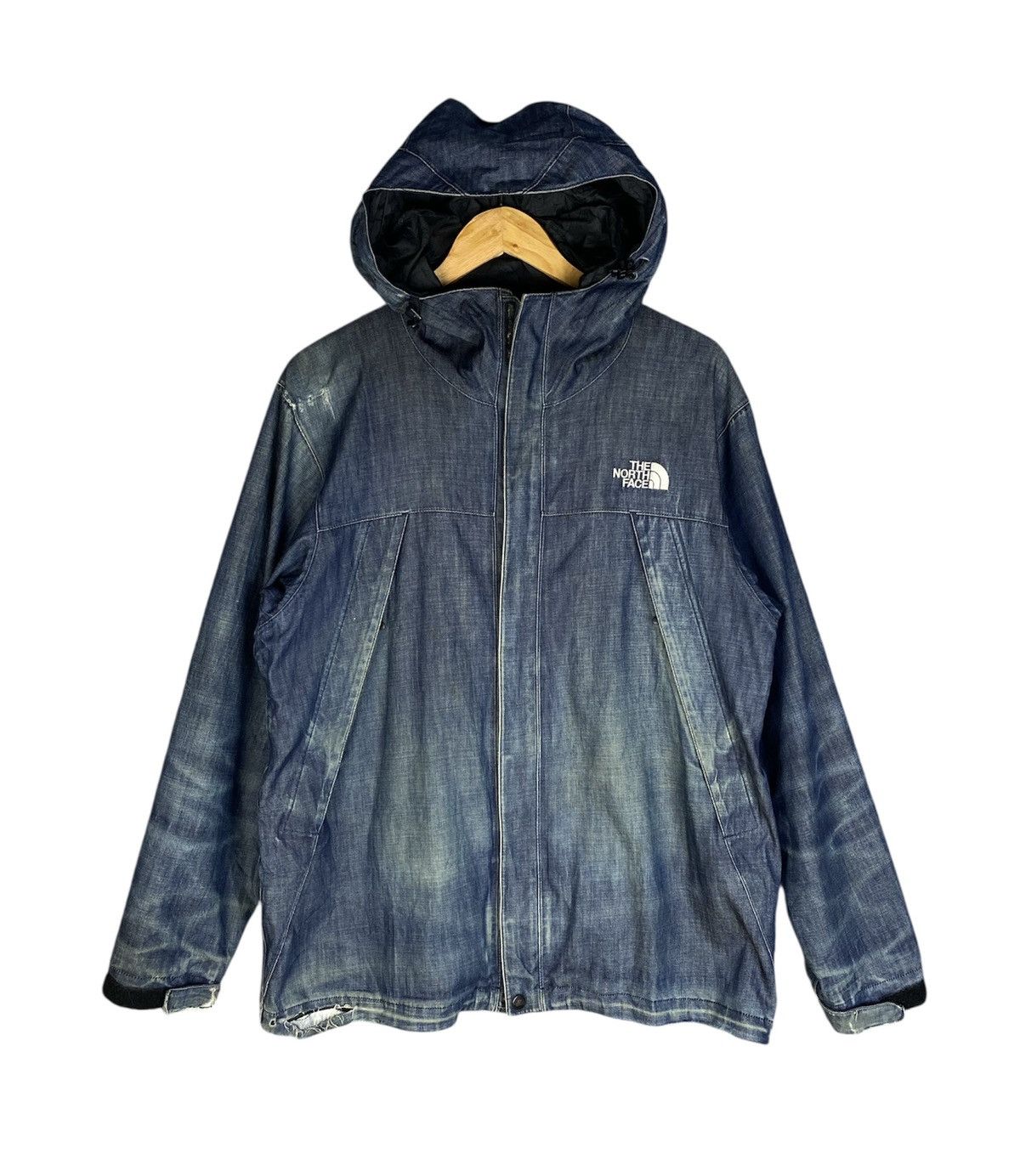 The North Face Y2K The North Face Gorpcore Destressed Denim Hoodie Size US M / EU 48-50 / 2 - 1 Thumbnail