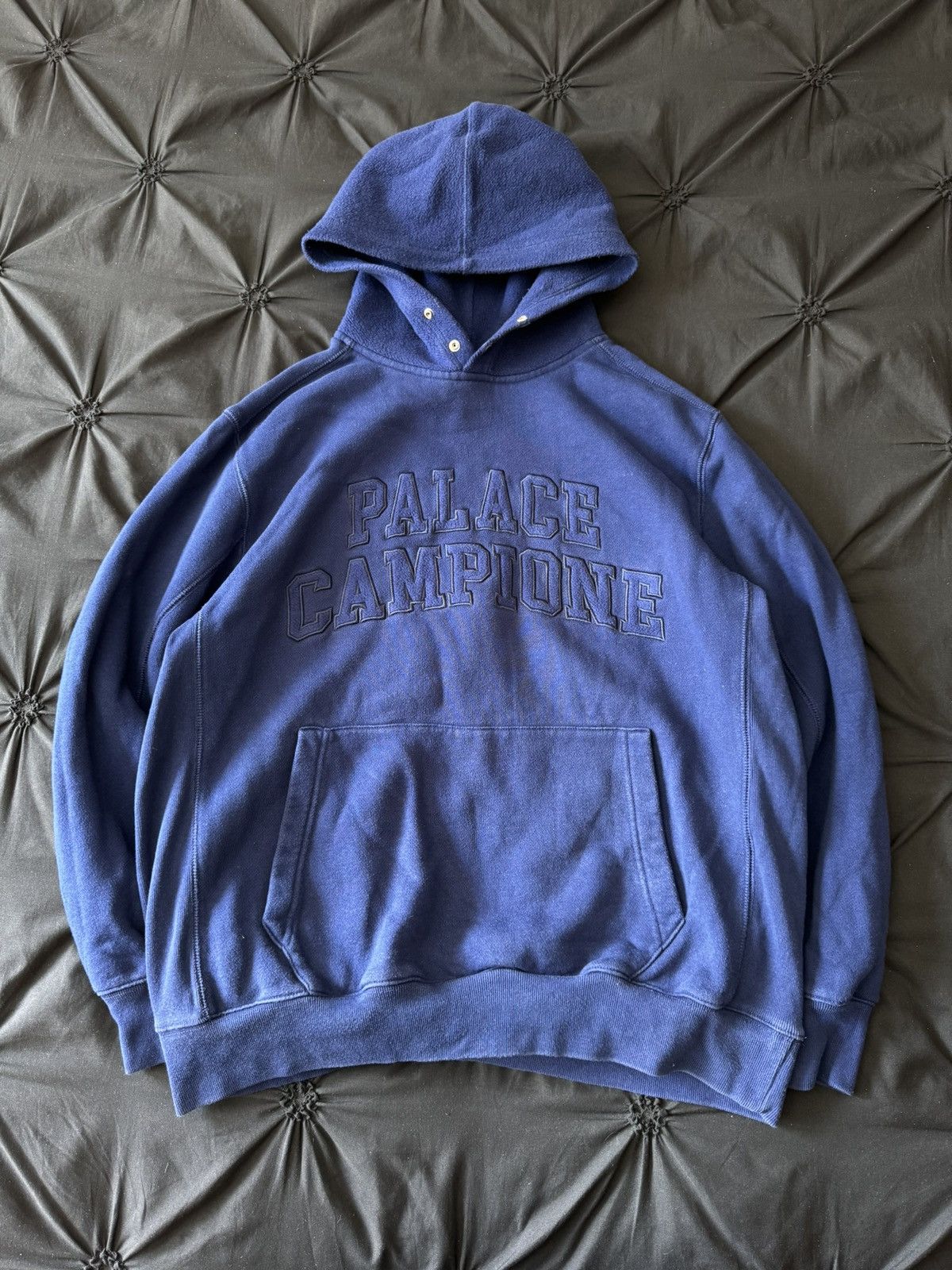 Palace Palace Campione Baggy Skate Fleece Spell Out Hoodie Grailed