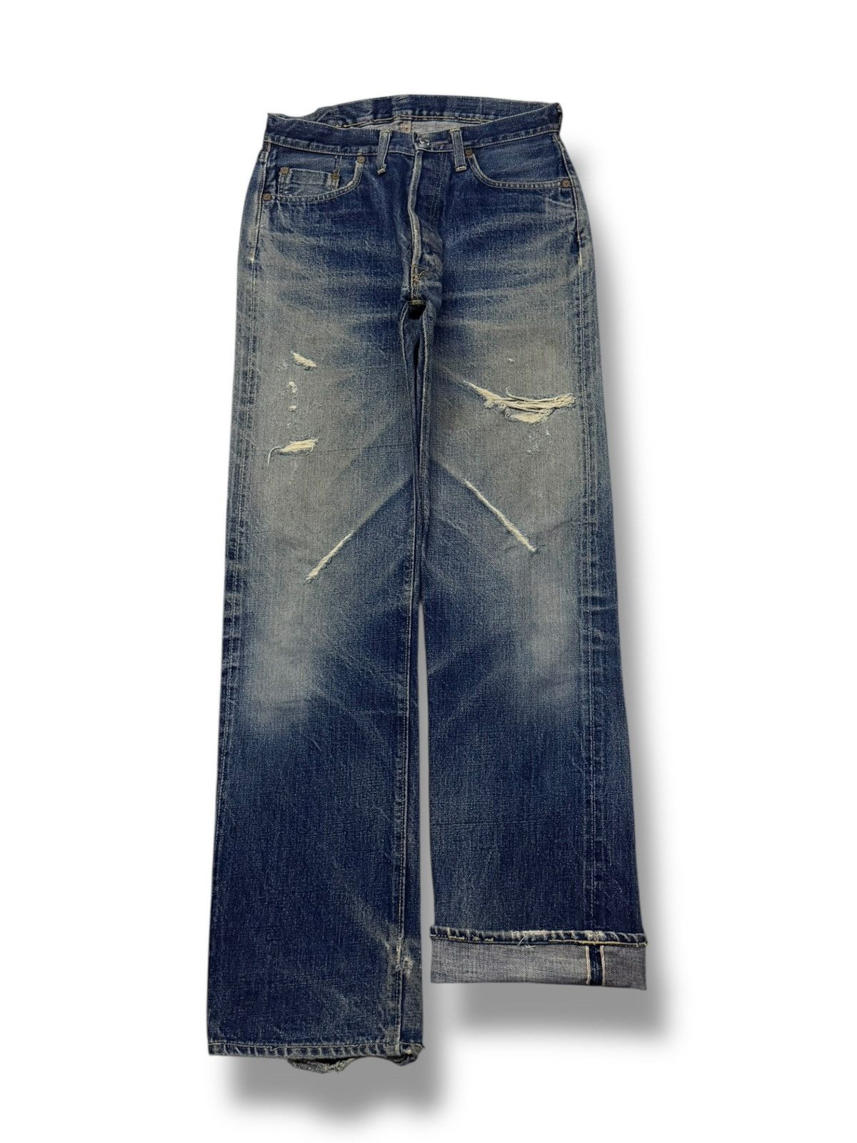 Denime Vintage 90s Denime Lot 66 Selvedge Denim Jeans Japan | W29 Size US 29 - 2 Thumbnail
