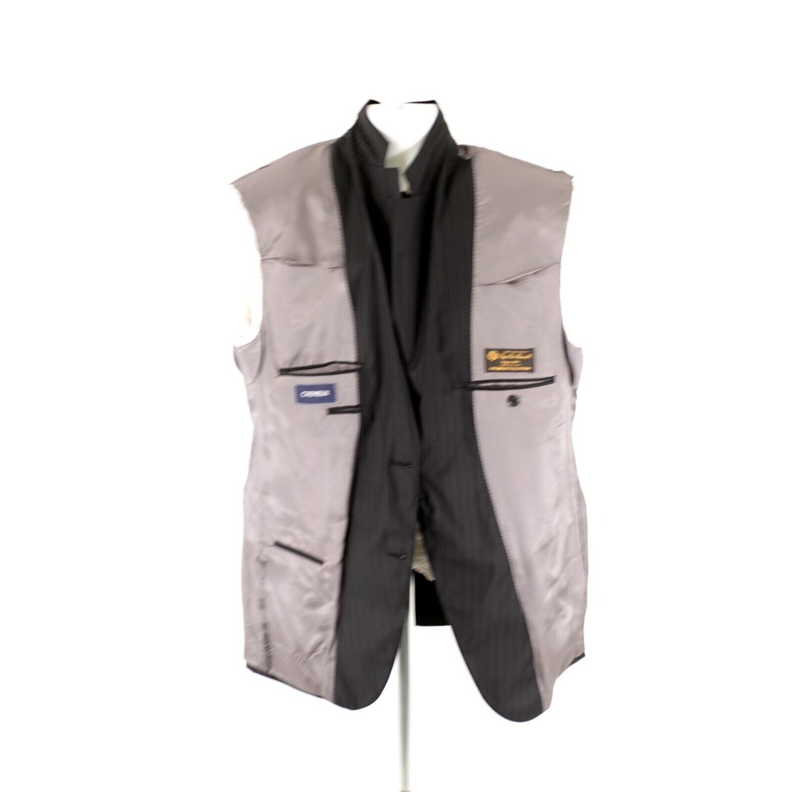 Loro Piana Loro Piana Cremieux Super 130s Wool Black Striped 2 Button S Size 42R - 13 Thumbnail