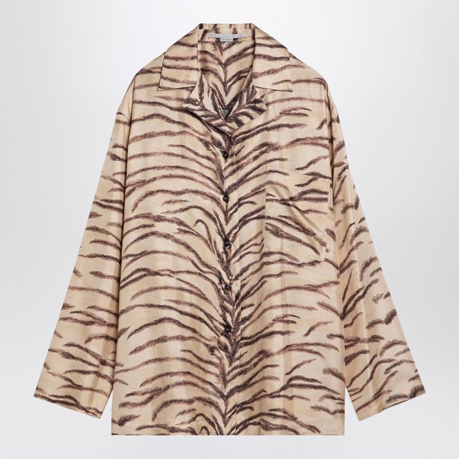Stella McCartney o1d2blof1024 Print Shirt in Beige Size XS / US 0-2 / IT 36-38 - 1 Thumbnail
