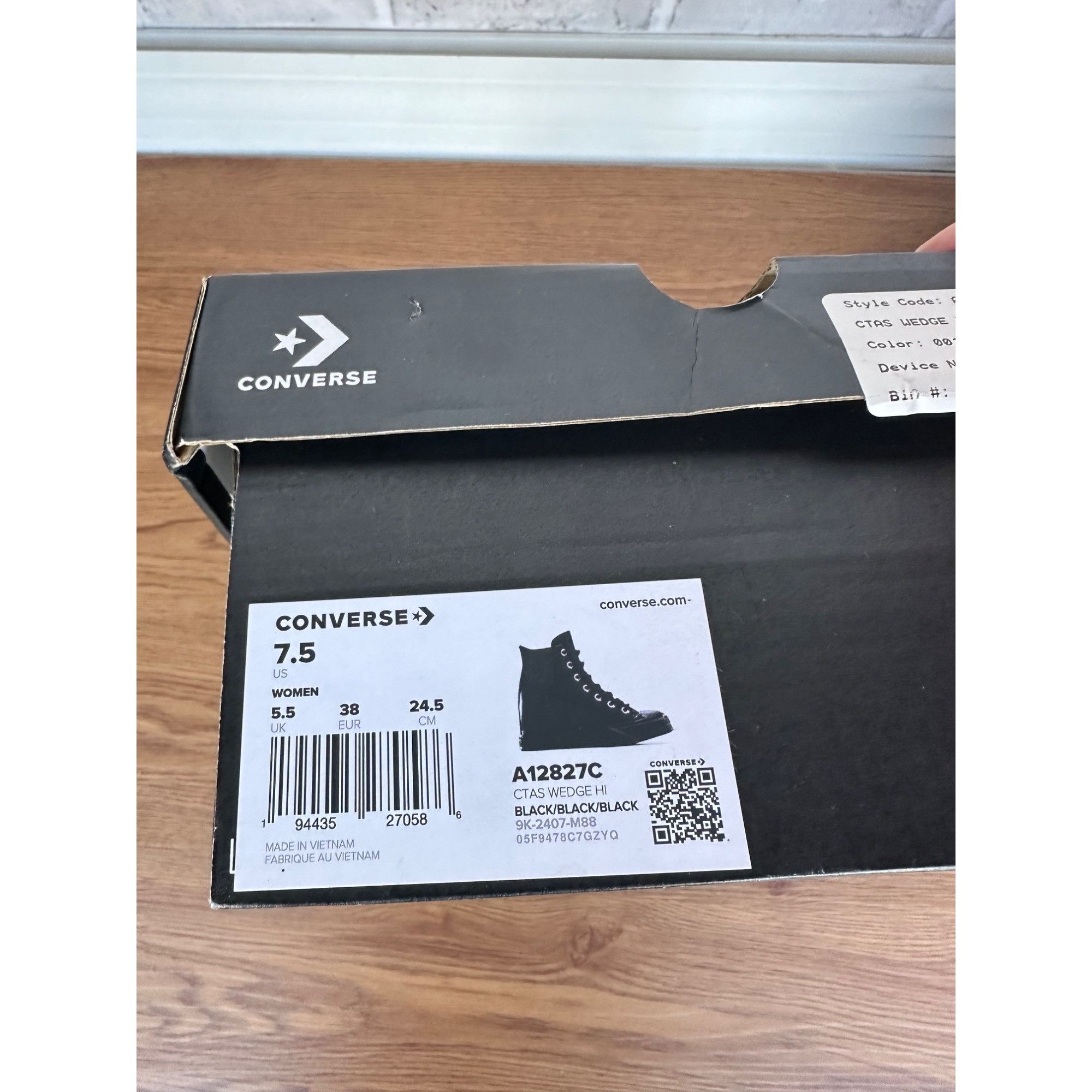 Converse ⭐Converse Chuck Taylor All Star Wedge Platform 7.5 Patent Le Size US 7.5 / IT 37.5 - 7 Thumbnail