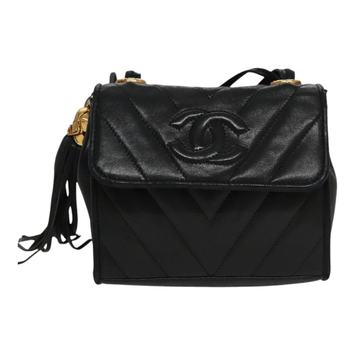Chanel Cc Black Leather Shoulder Bag (Pre-Owned) Size ONE SIZE - 1 Thumbnail
