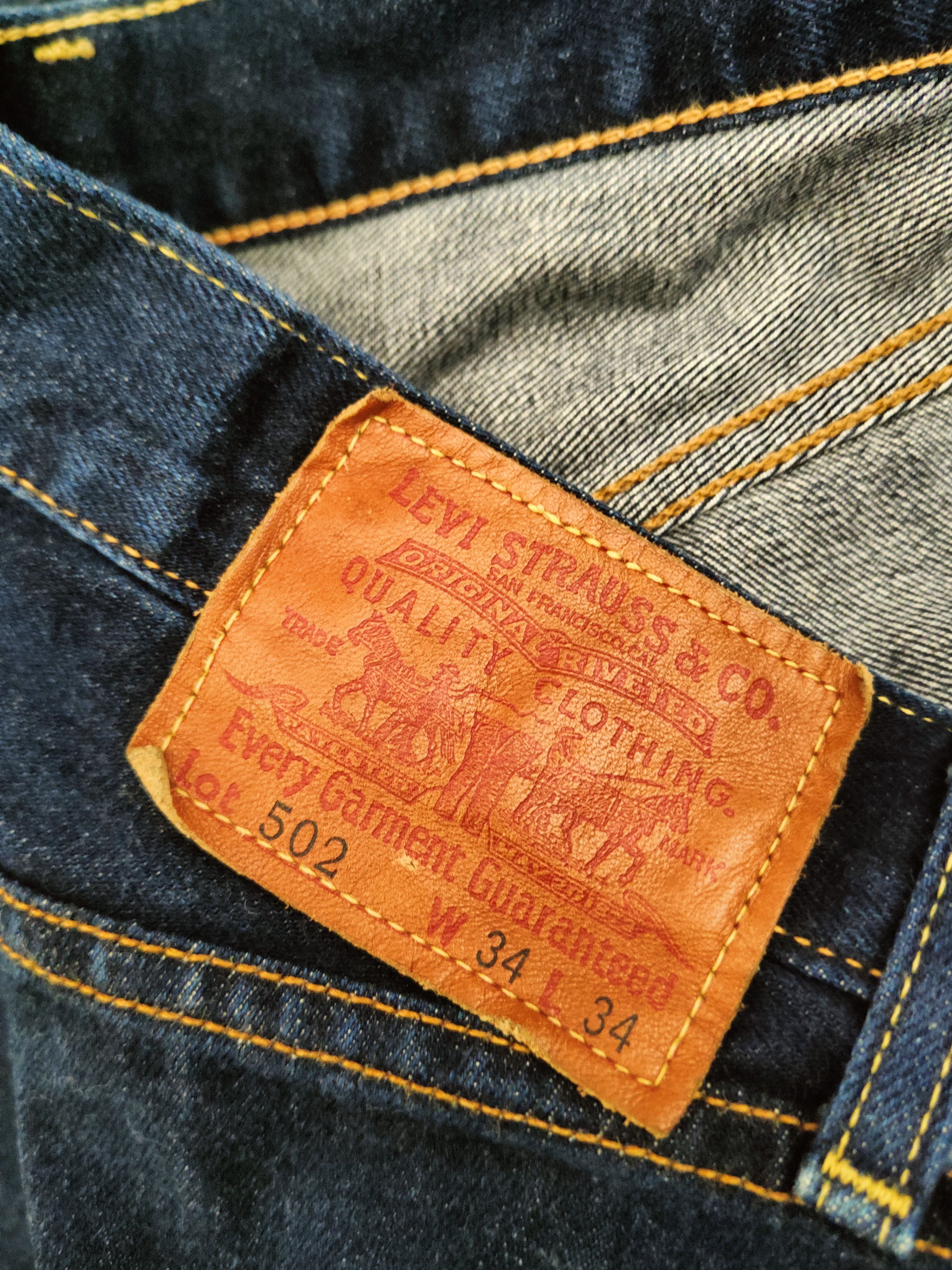 Levi's 502 Levi's Dark Blue selvage denim Jeans #S2888 Size US 34 / EU 50 - 13 Thumbnail