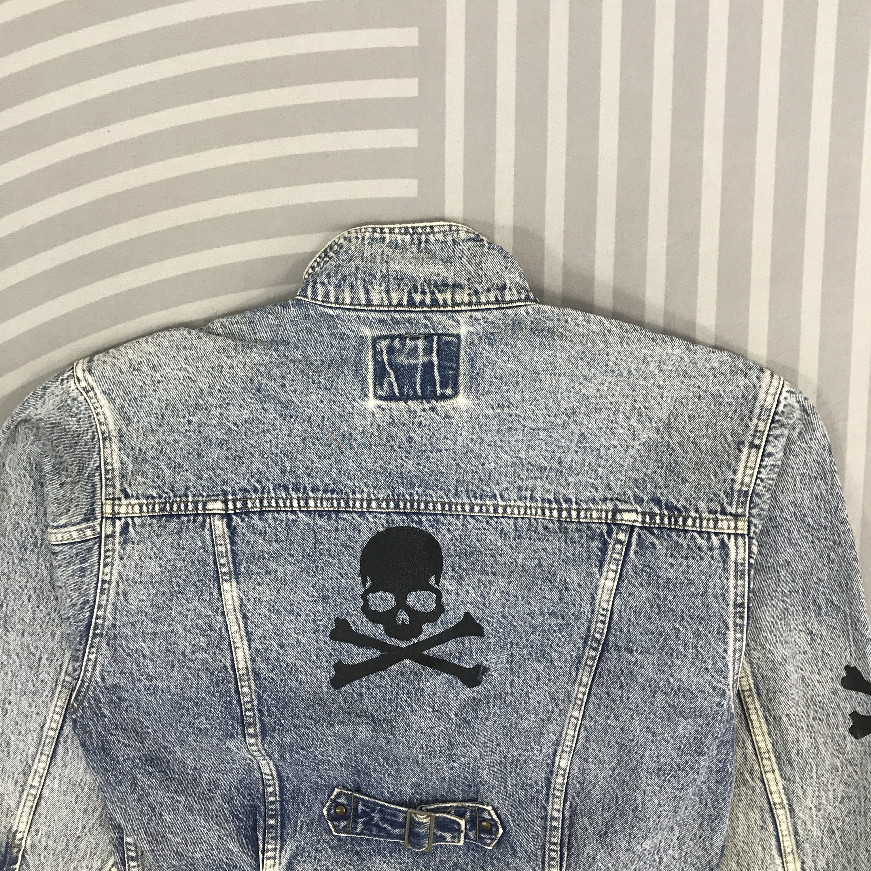 Big John × Vintage Vintage Big John Denim Skull art design Jacket Size US L / EU 52-54 / 3 - 4 Thumbnail