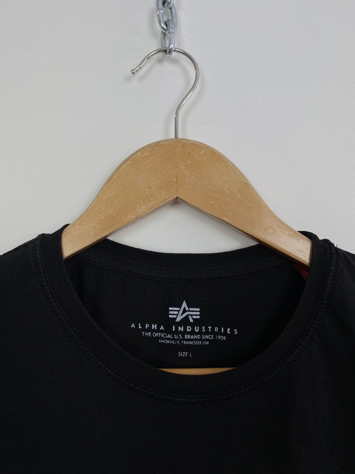 Alpha Industries Alpha Industries Short Sleeve Print Logo T -Shirt Black Top Size US L / EU 52-54 / 3 - 4 Thumbnail