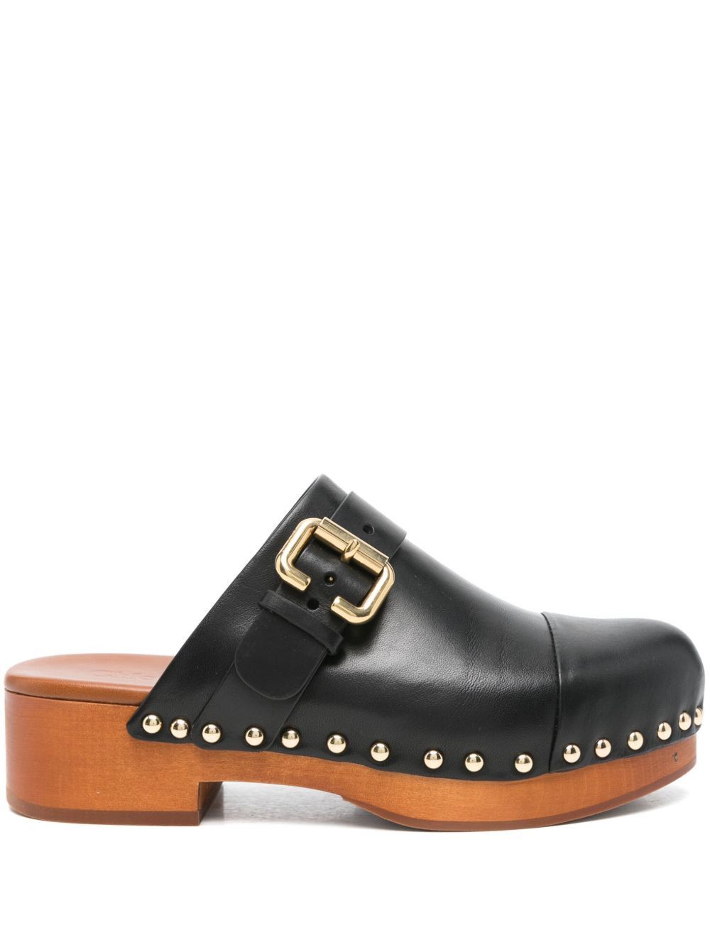 Chloe Jeannette Leather Clogs Shoes, Women's (Size 9)