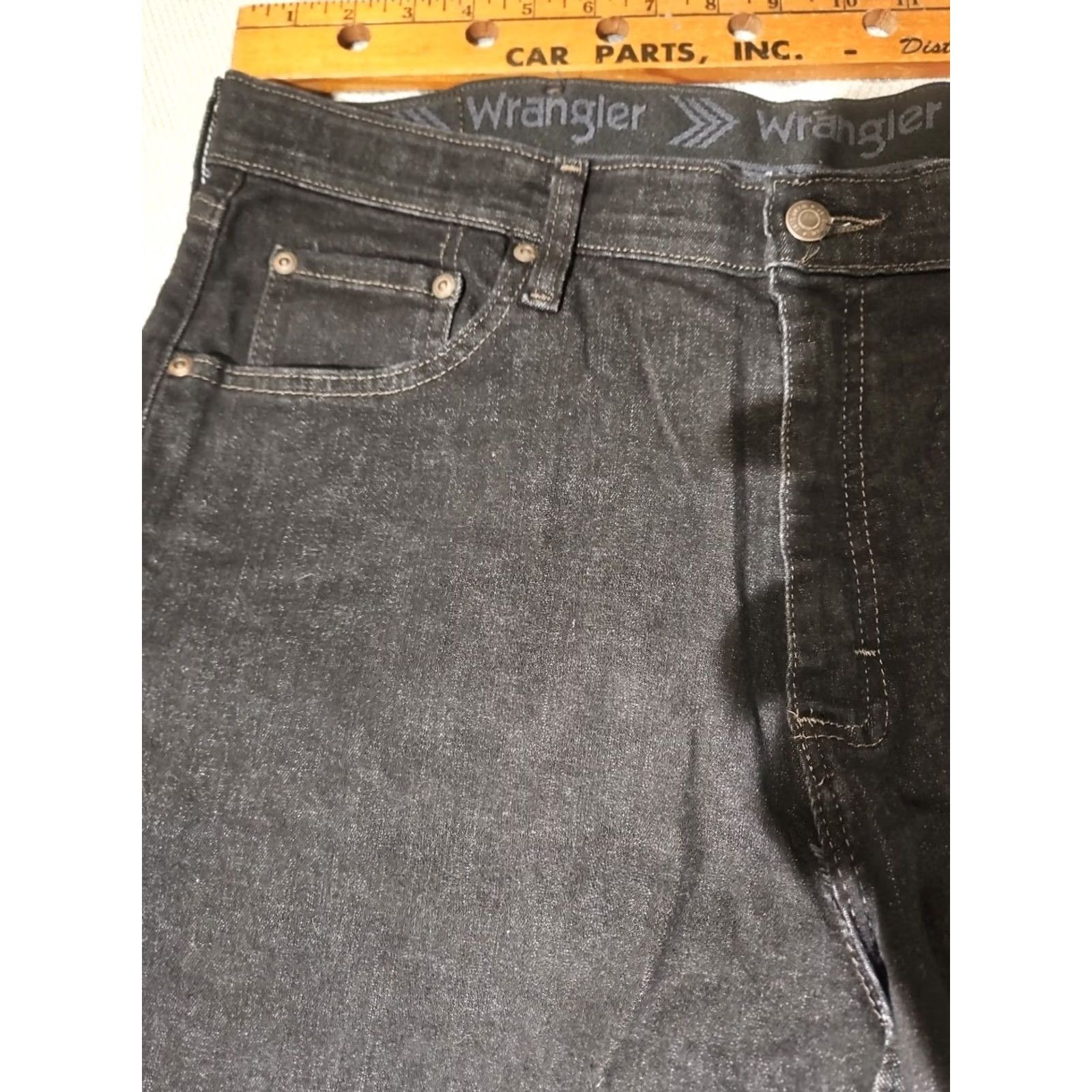 Wrangler Wrangler Jeans Mens 34x32 Black Denim Western Cowboy Straight Casual Pants Shirt? Size US 34 / EU 50 - 3 Thumbnail