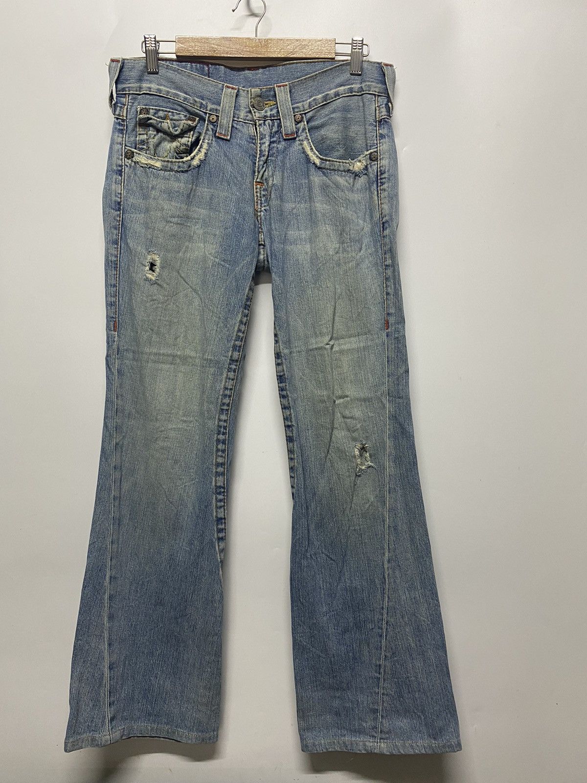 True Religion True Religion Distressed Denim Jeans Bootcut Pant Sec. Joey Size US 32 / EU 48 - 1 Thumbnail