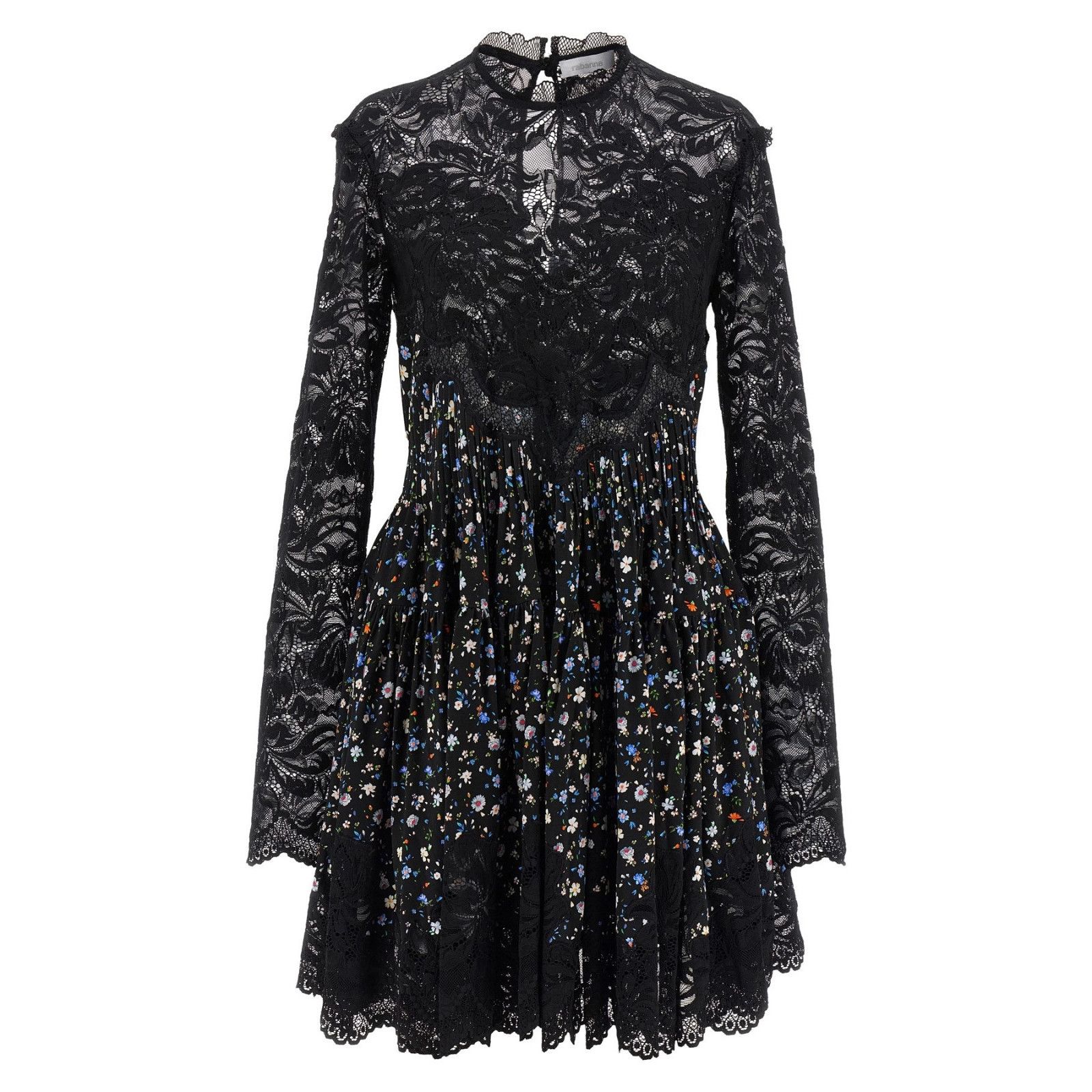 PACO RABANNE Floral Lace Black Dress New & Authentic (Women'