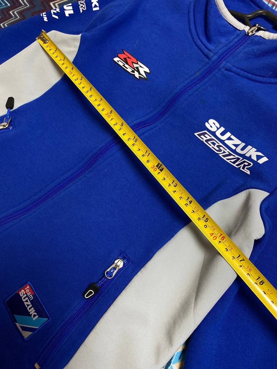 Vintage vintage Sweatshirt hoodie zip SUZUKI MOTO RACING sportwear Size US M / EU 48-50 / 2 - 13 Thumbnail