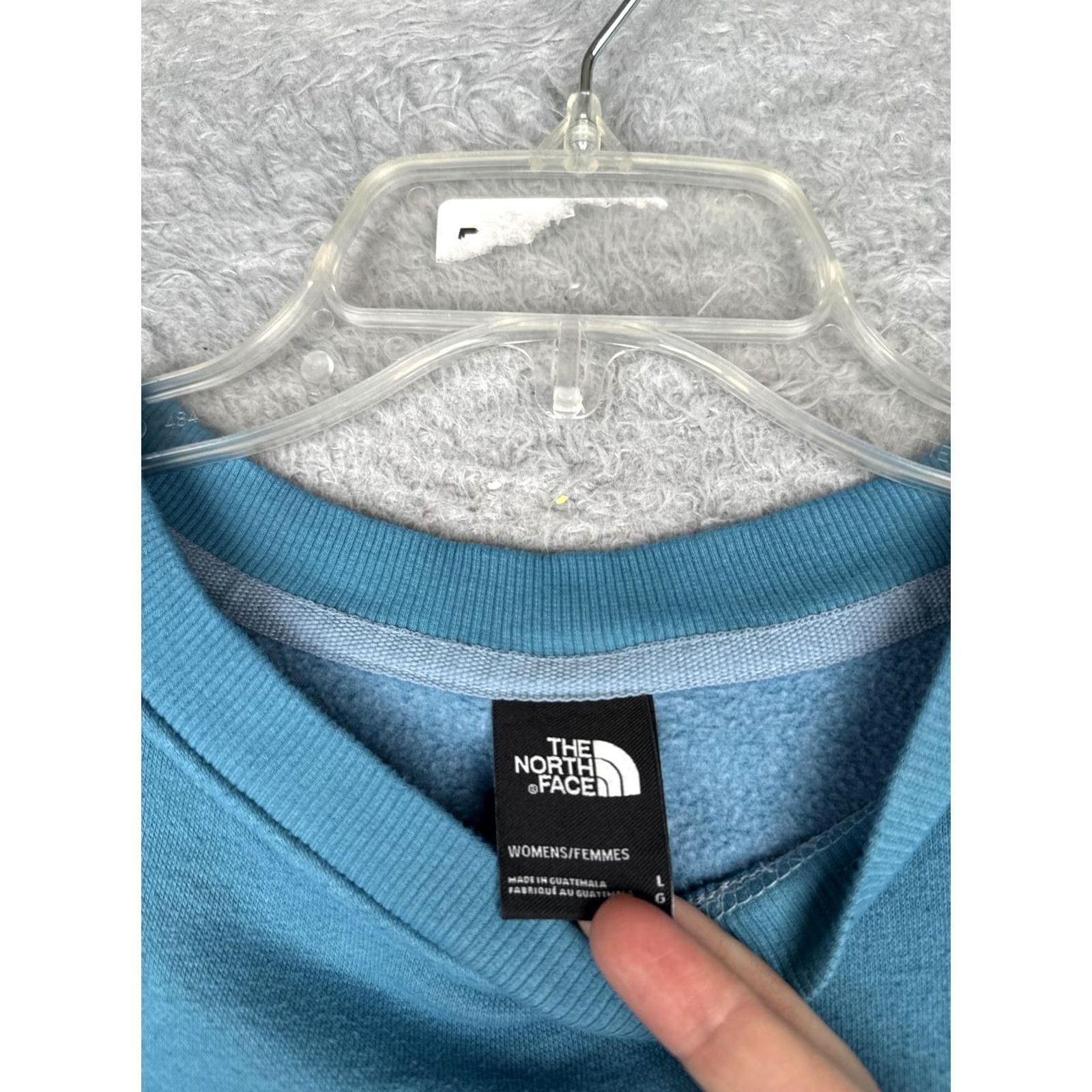 The North Face The North Face Sweatshirt Womens L Blue Jersey Crew Neck Logo Pullover Size L / US 10 / IT 46 - 7 Thumbnail