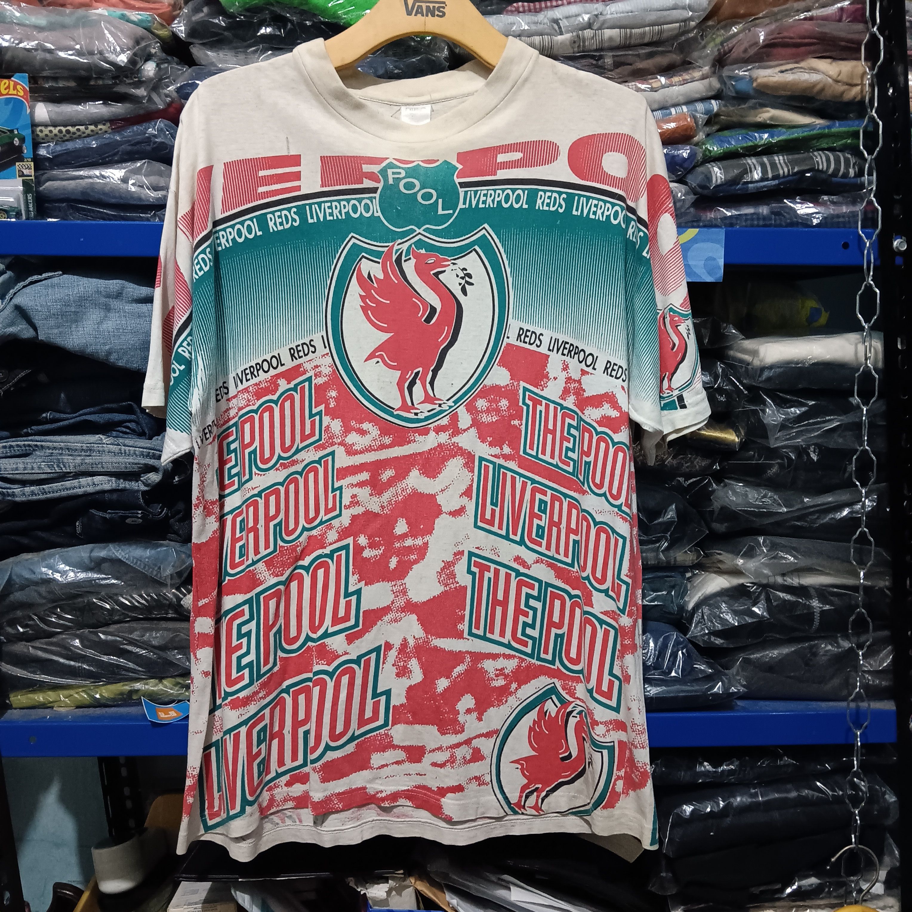 Vintage Vintage Liverpool full print t-shirt Size US XL / EU 56 / 4 - 1 Thumbnail