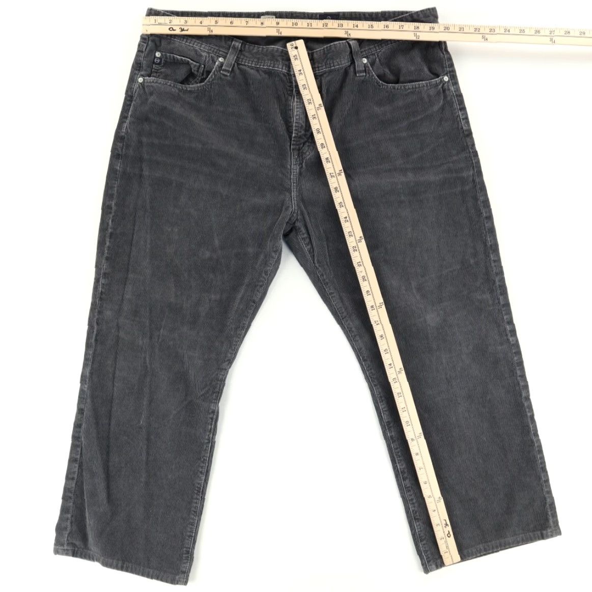 Vintage Adriano Goldschmied Protege Cotton Corduroy Chino Pants Gray Men's 40 Size US 40 / EU 56 - 3 Thumbnail