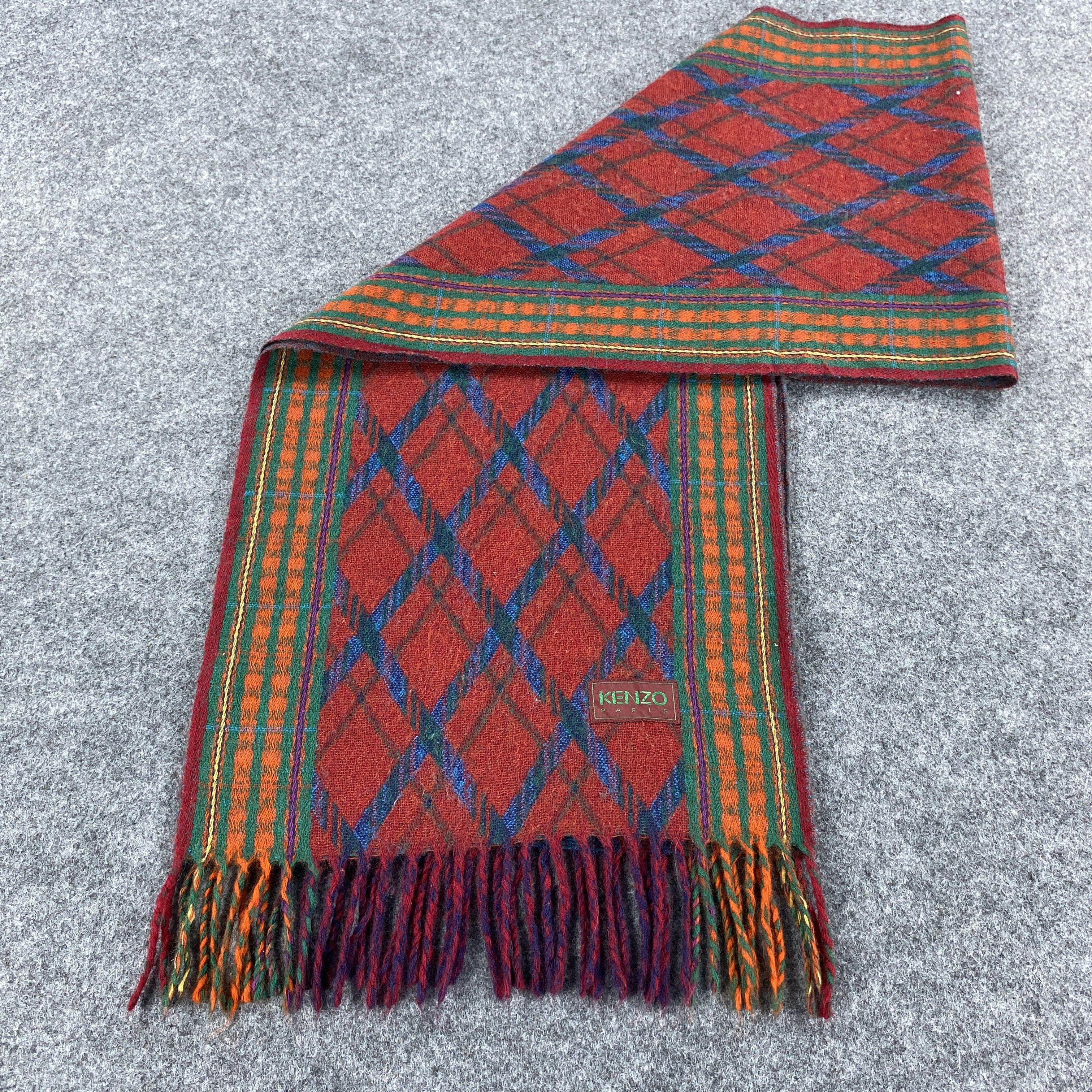 Designer × Kenzo × Vintage GF10443 Kenzo Scarf Neck Wear Muffler Nova Check Size ONE SIZE - 6 Thumbnail