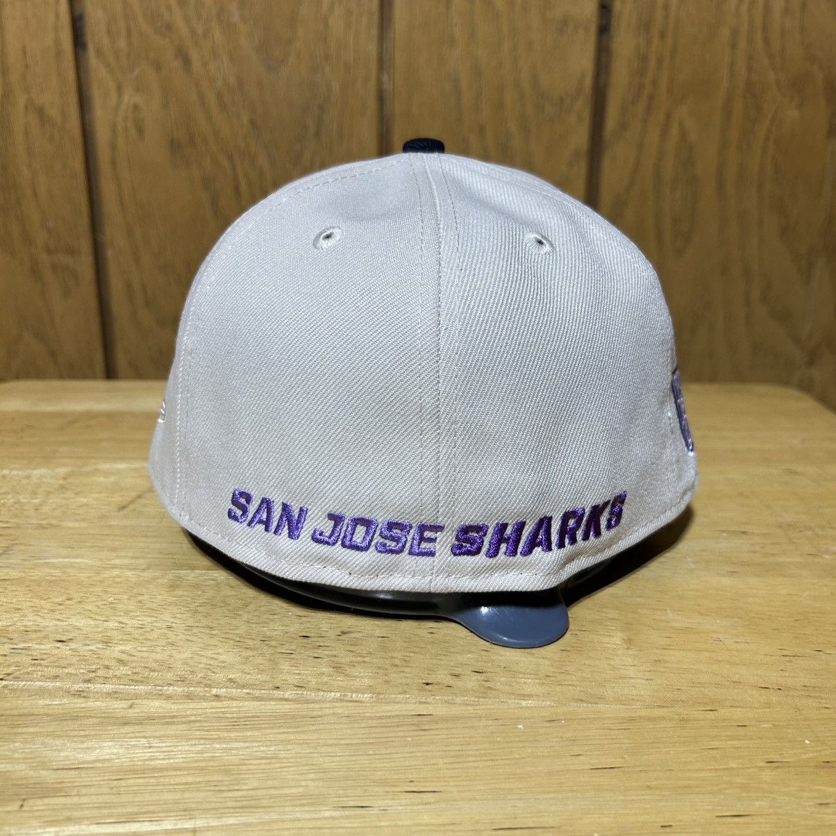 NHL Ty Mathis San Jose Sharks Cancer Awareness New Era 7 1/4 NEW Size ONE SIZE - 4 Thumbnail