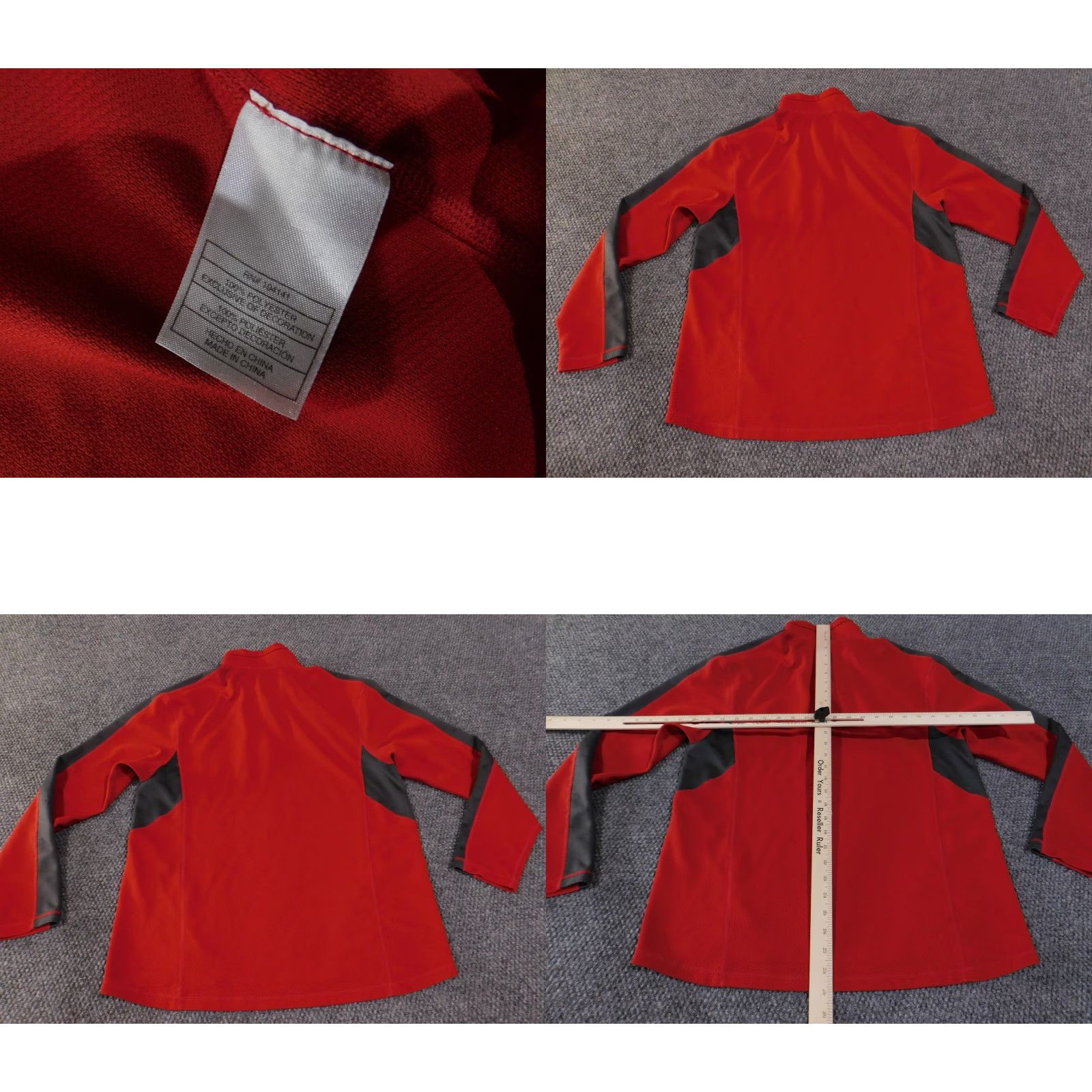 Nike VINTAGE Nike ACG Pullover Mens Large Red Gray Quarter Zip Fleece NikeFIT Chest Pocket Size US L / EU 52-54 / 3 - 8 Thumbnail