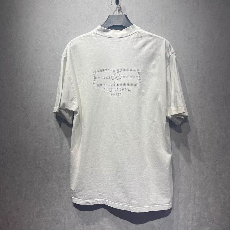 Balenciaga Balenciaga Crystal Logo Short Sleeve Tee Size US XS / EU 42 / 0 - 1 Thumbnail