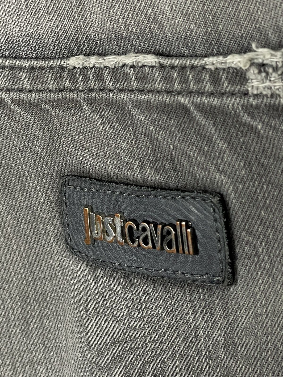 Just Cavalli × Vintage 00s Just Cavalli Vintage Y2K Glamour Retro Denim Pants Size US 33 - 8 Thumbnail