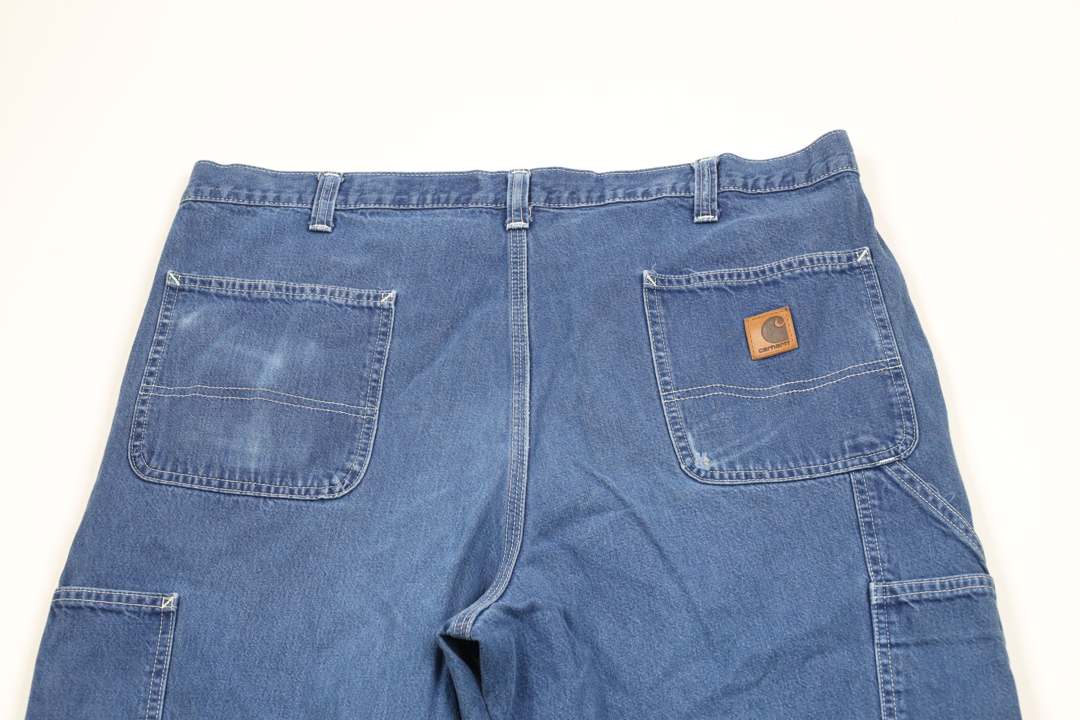 Carhartt × Vintage Vintage Carhartt Spell Out Wide Leg Dungaree Denim Jeans Size US 38 / EU 54 - 12 Thumbnail