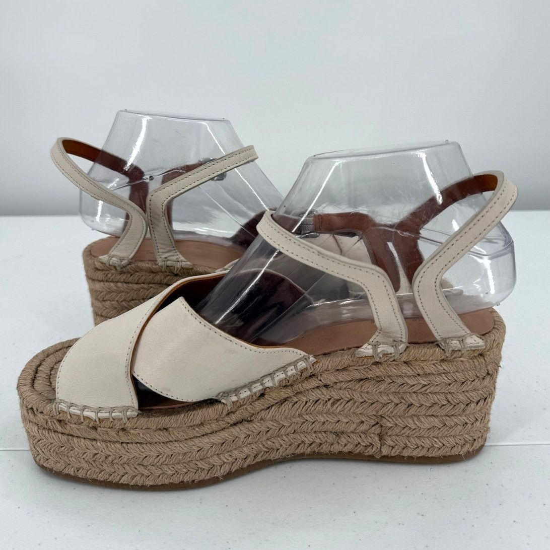 Rag & Bone NEW Rag & Bone Hera Antique White Espadrille Wedge Sandal Size US 9 / IT 39 - 8 Thumbnail