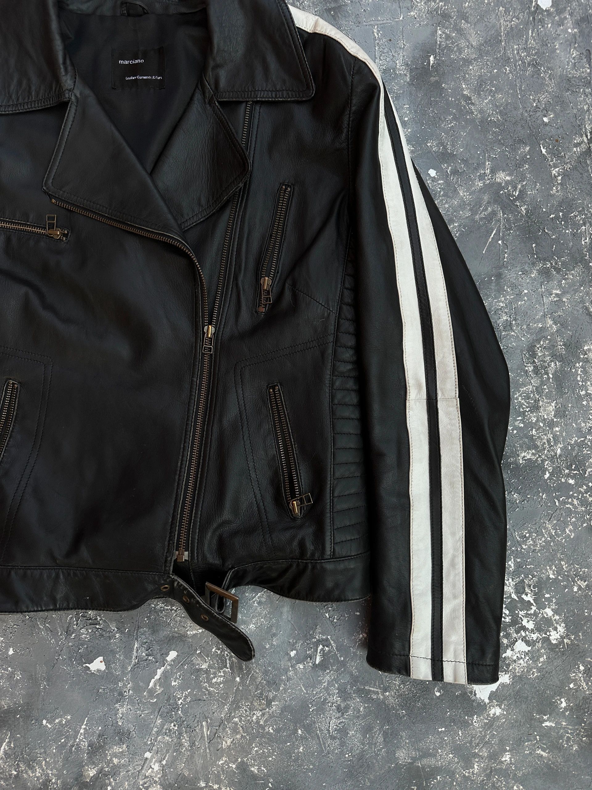 Leather vintage biker racing leather jacket y2k 00s Size US S / EU 44-46 / 1 - 4 Thumbnail