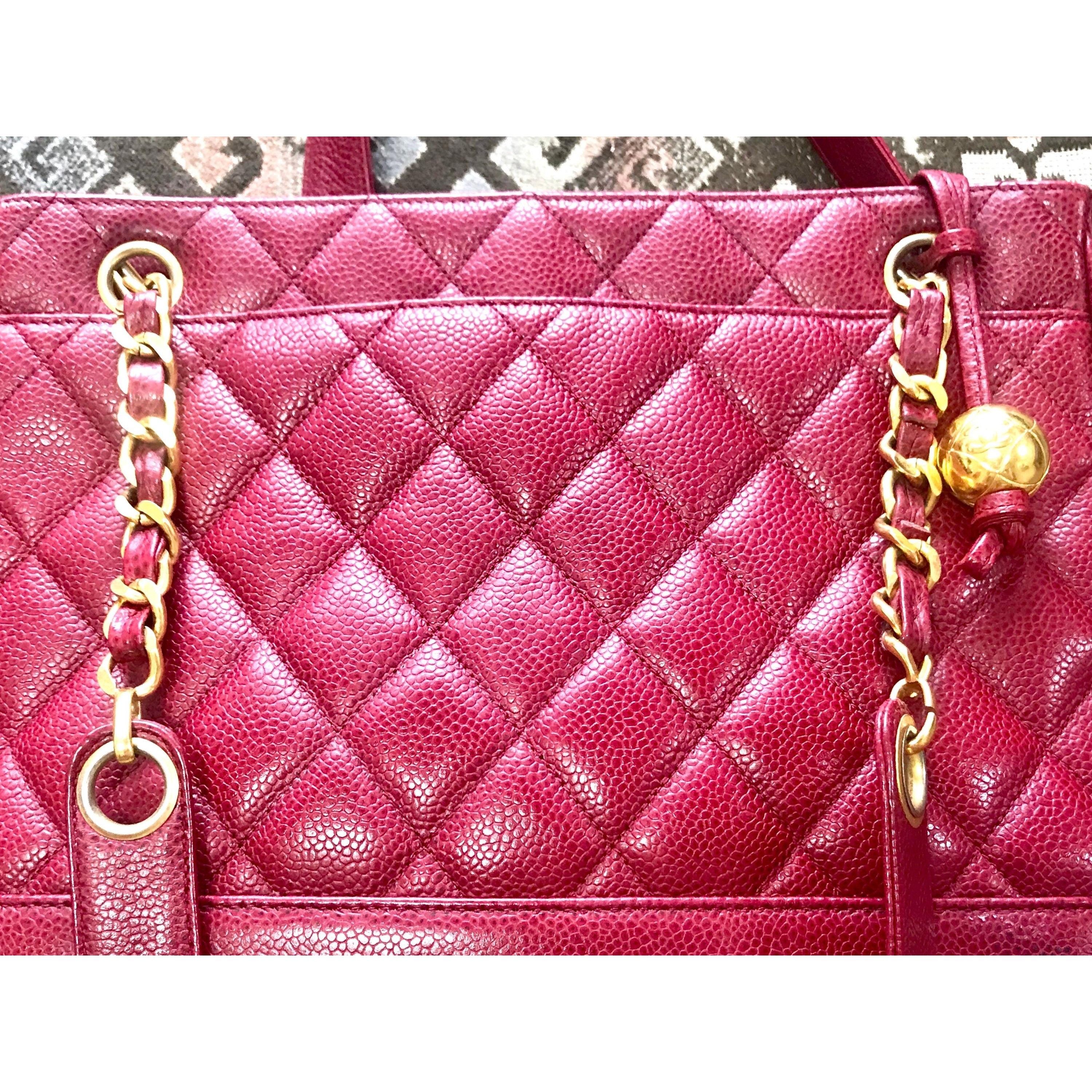 Chanel Vintage CHANEL cherry red caviar matelasse shoulder bag Size ONE SIZE - 4 Thumbnail